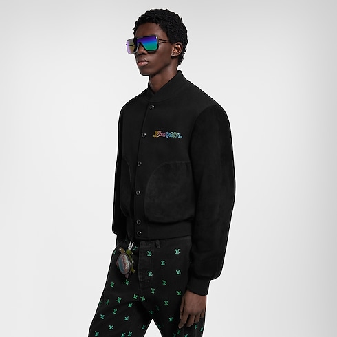Leather Mix Varsity Blouson in Men's Ready-to-Wear Outerwear and Coats collections by Louis Vuitton (Product zoom)