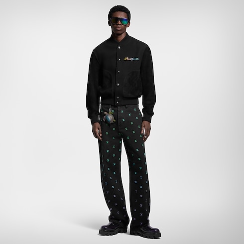 Leather Mix Varsity Blouson in Men's Ready-to-Wear Outerwear and Coats collections by Louis Vuitton (Product zoom)