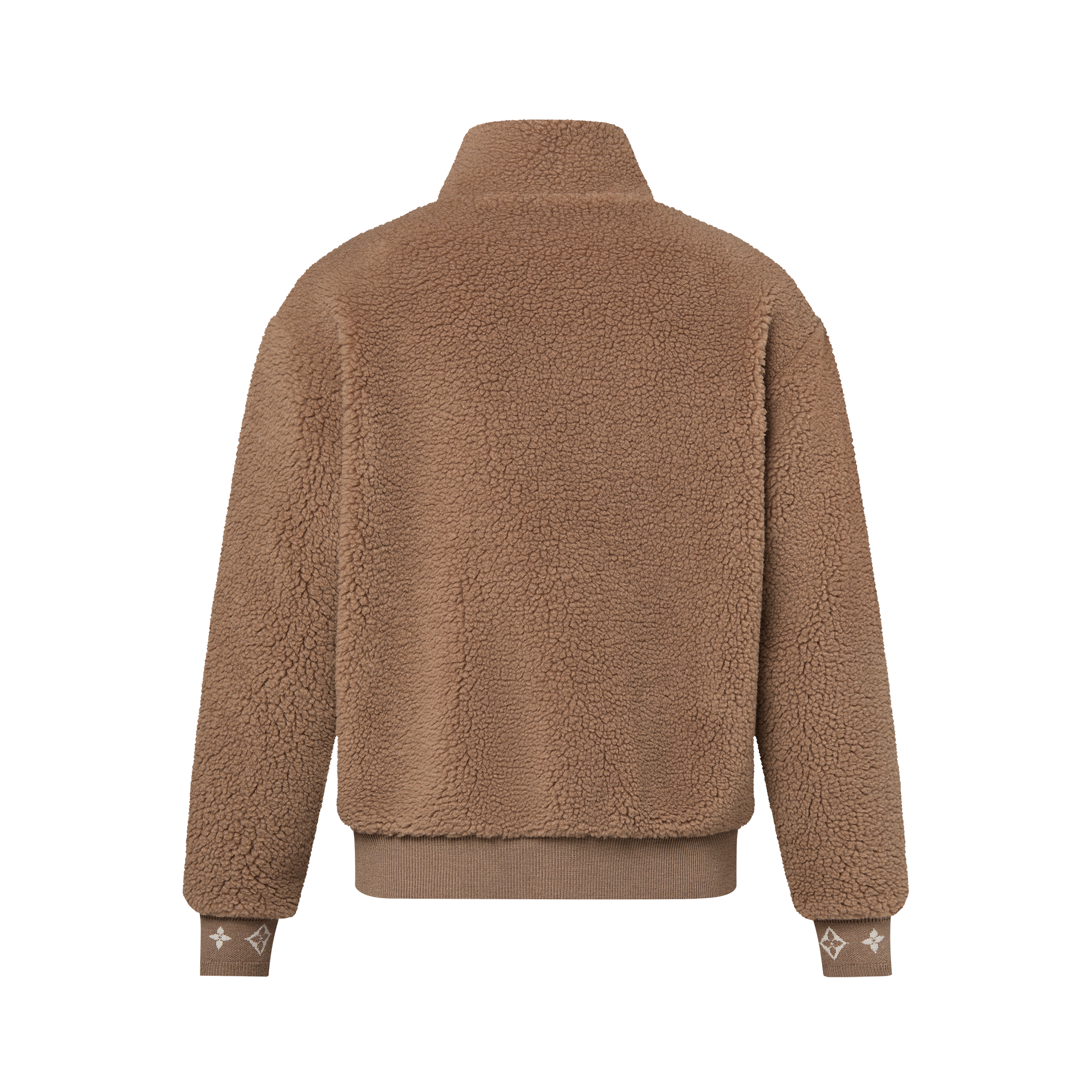 Leather Patch Fleece Blouson  in New