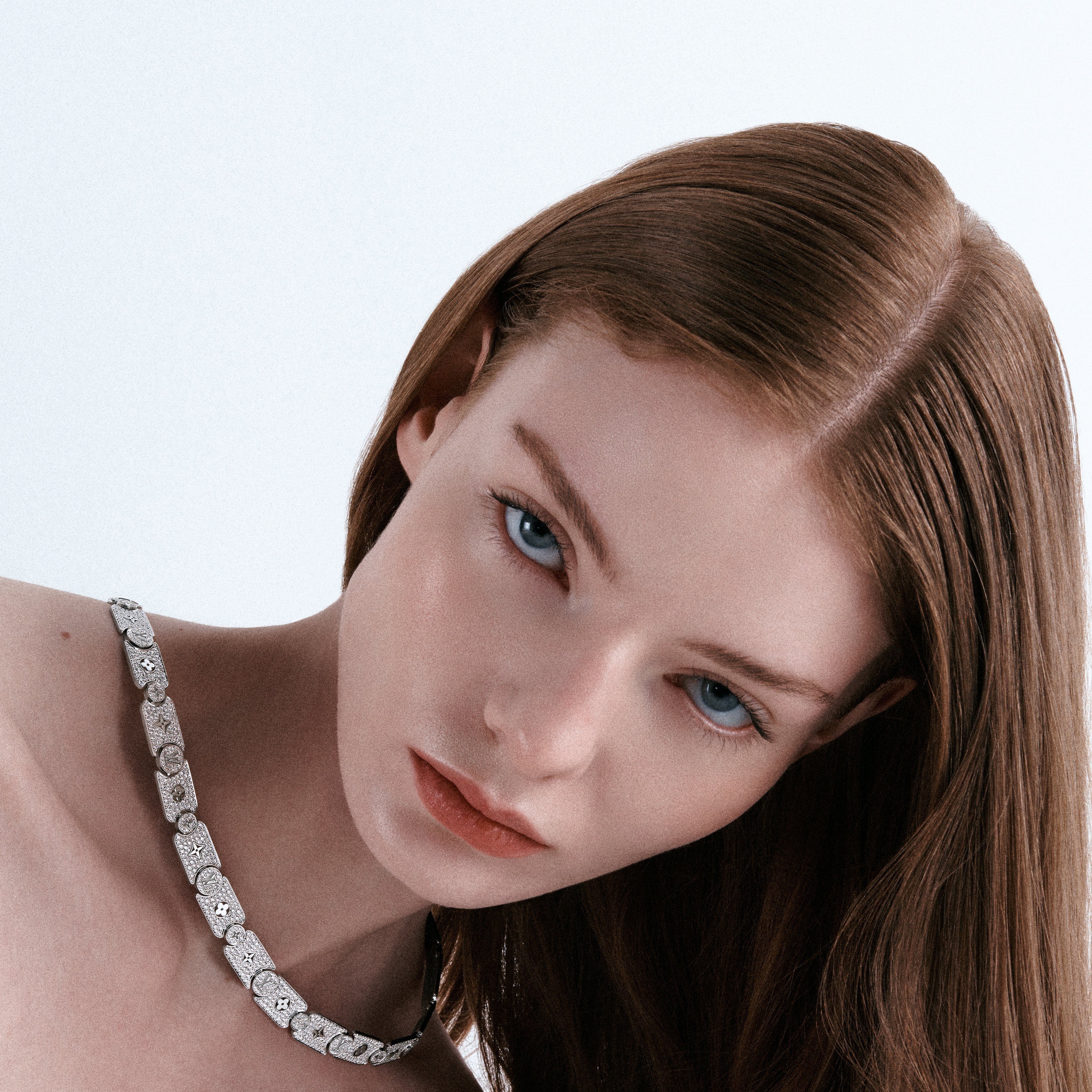Les Gastons Vuitton Masterpiece Gourmette Necklace, White Gold and Diamonds  in Jewellery