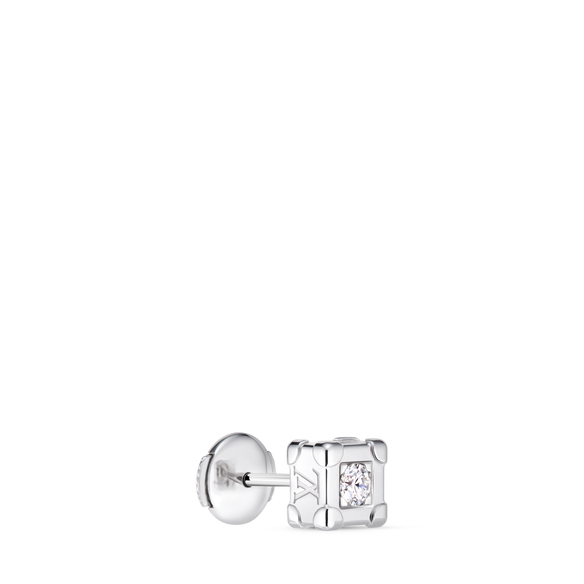 Les Gastons Vuitton Trunk Ear Stud, White Gold and Diamond - Per Unit  in Jewellery