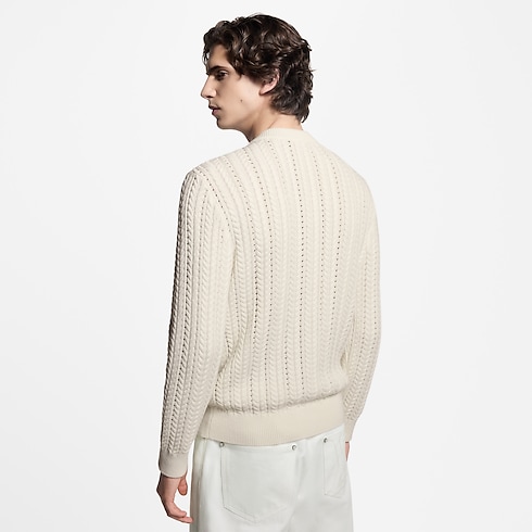 Long-Sleeved Cable-Knit Crewneck in Men's Ready-to-Wear Knitwear and Sweatshirts collections by Louis Vuitton (Product zoom)