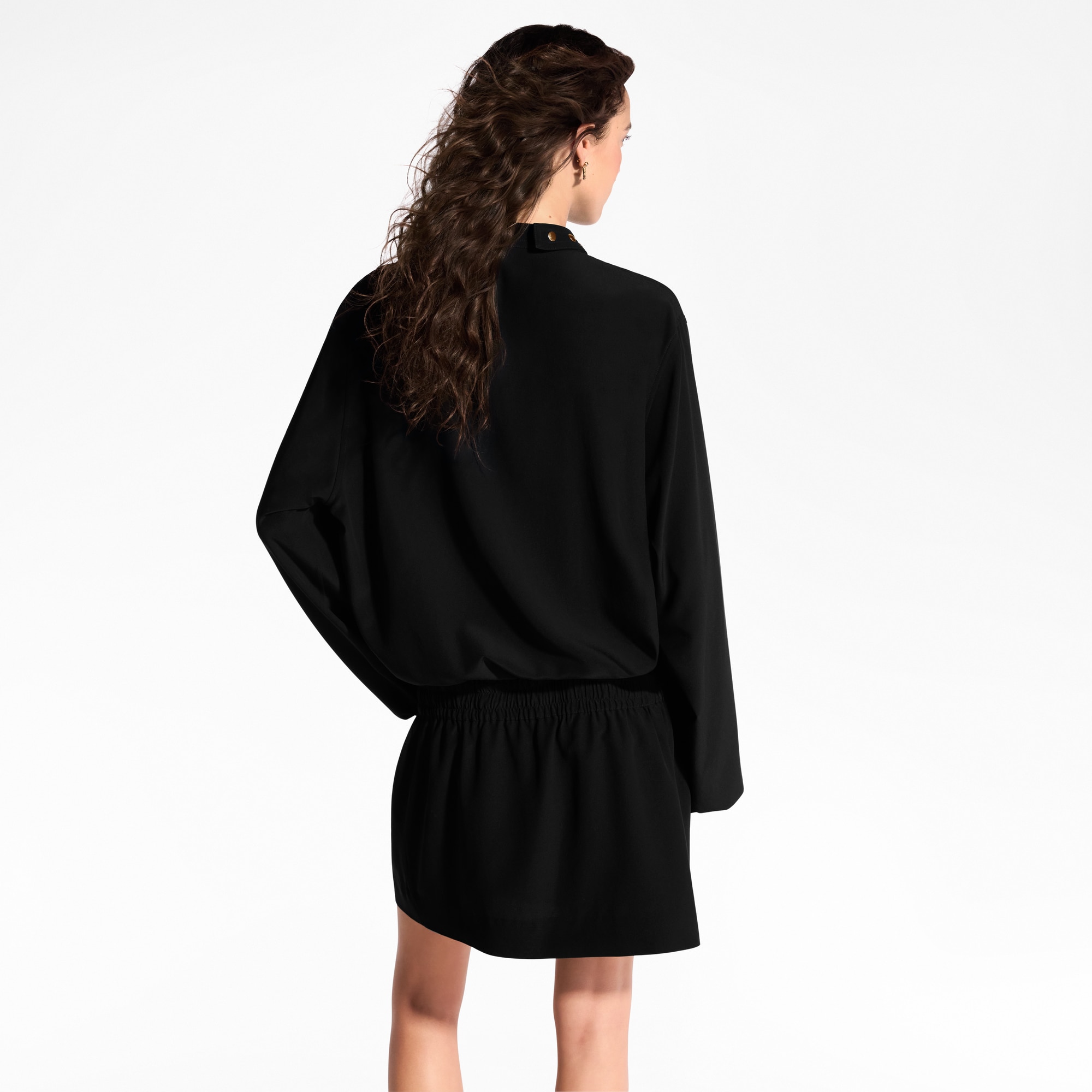 Long-Sleeved Lavallière Dress  in Women