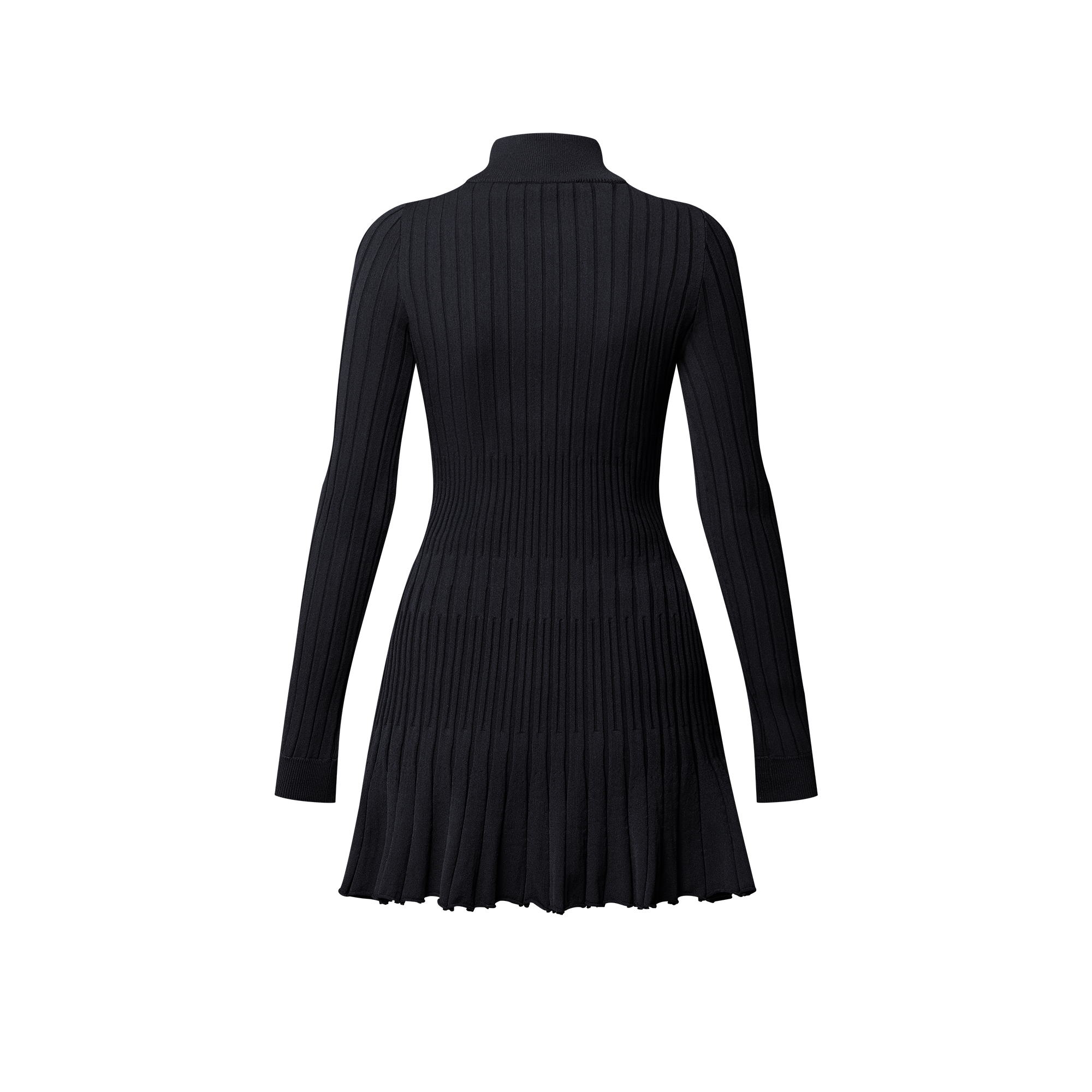 Long-Sleeved Rib-Knit Dress  in Women