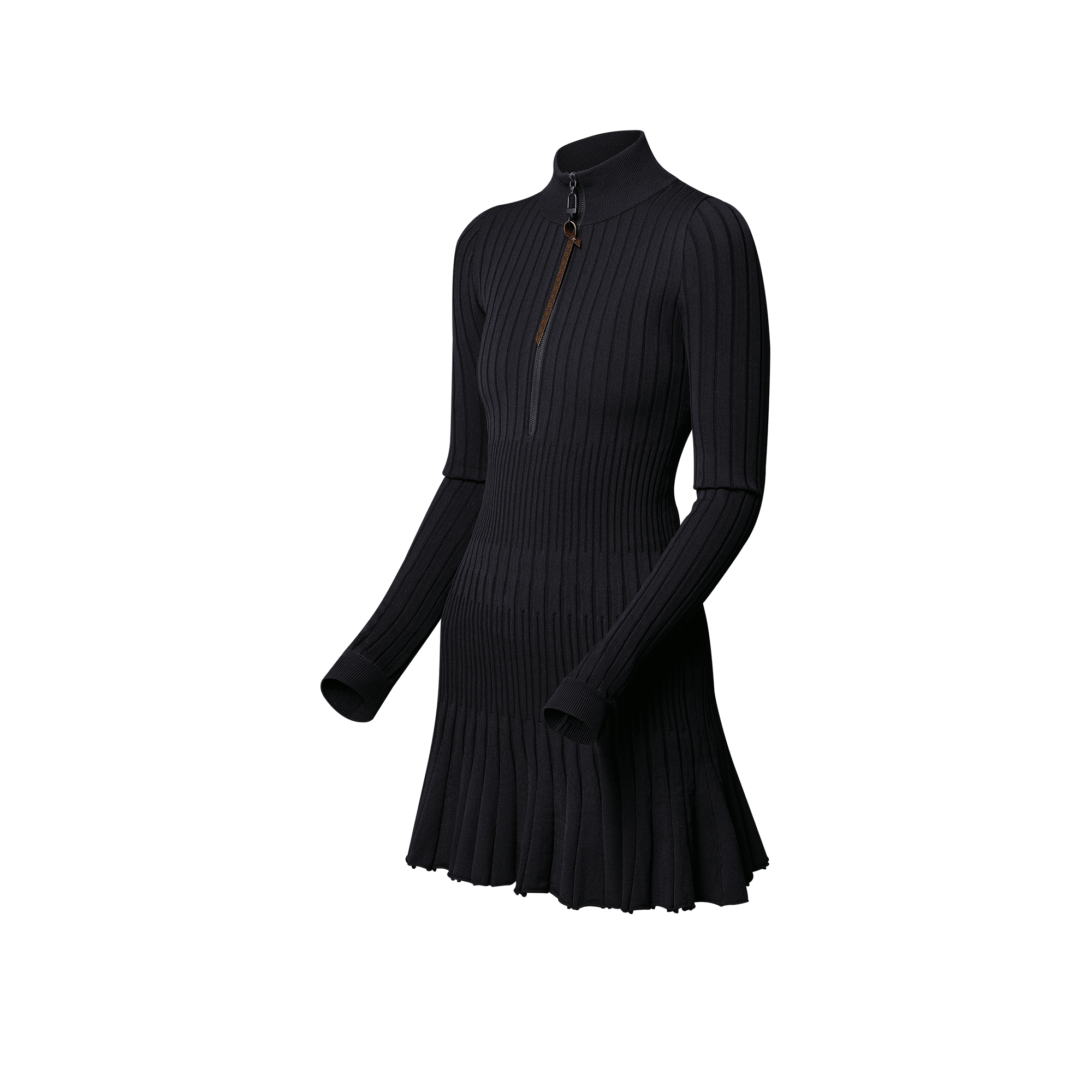 Long-Sleeved Rib-Knit Dress  in Women