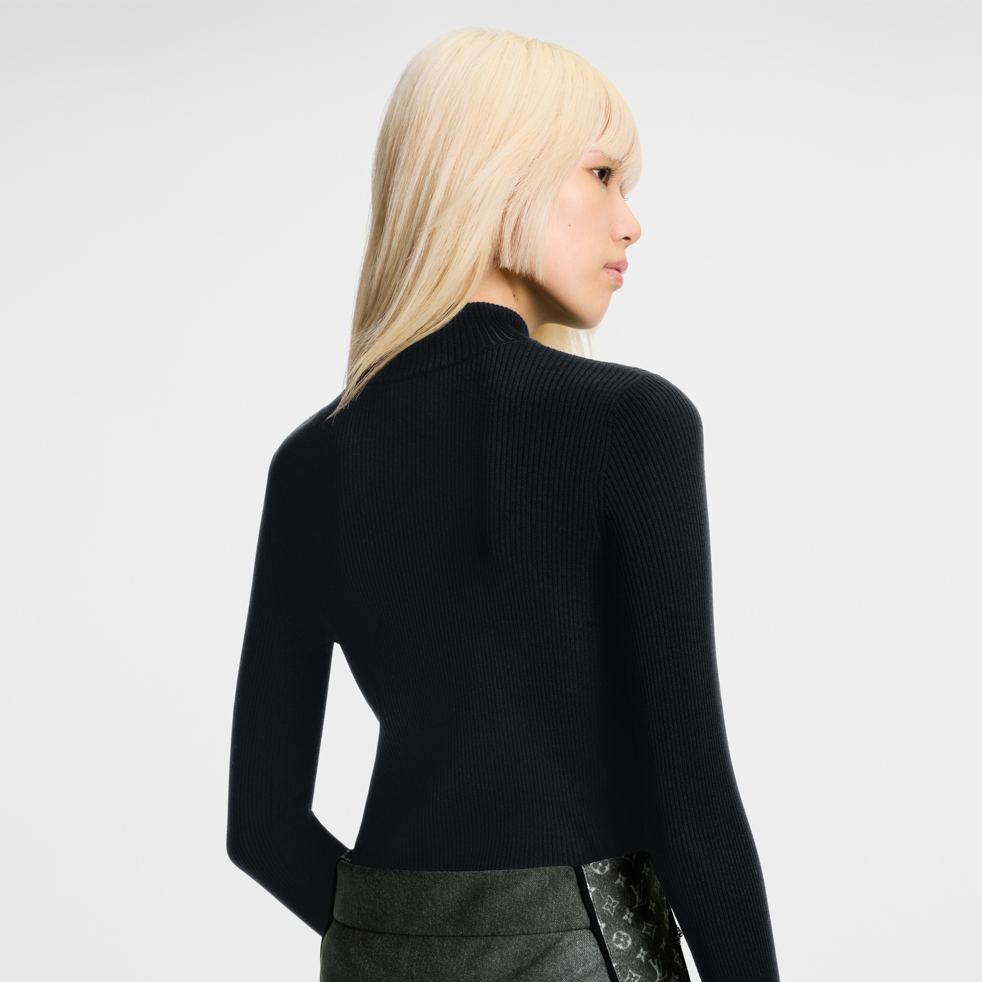Long-Sleeved Rib-Knit Top  in Women