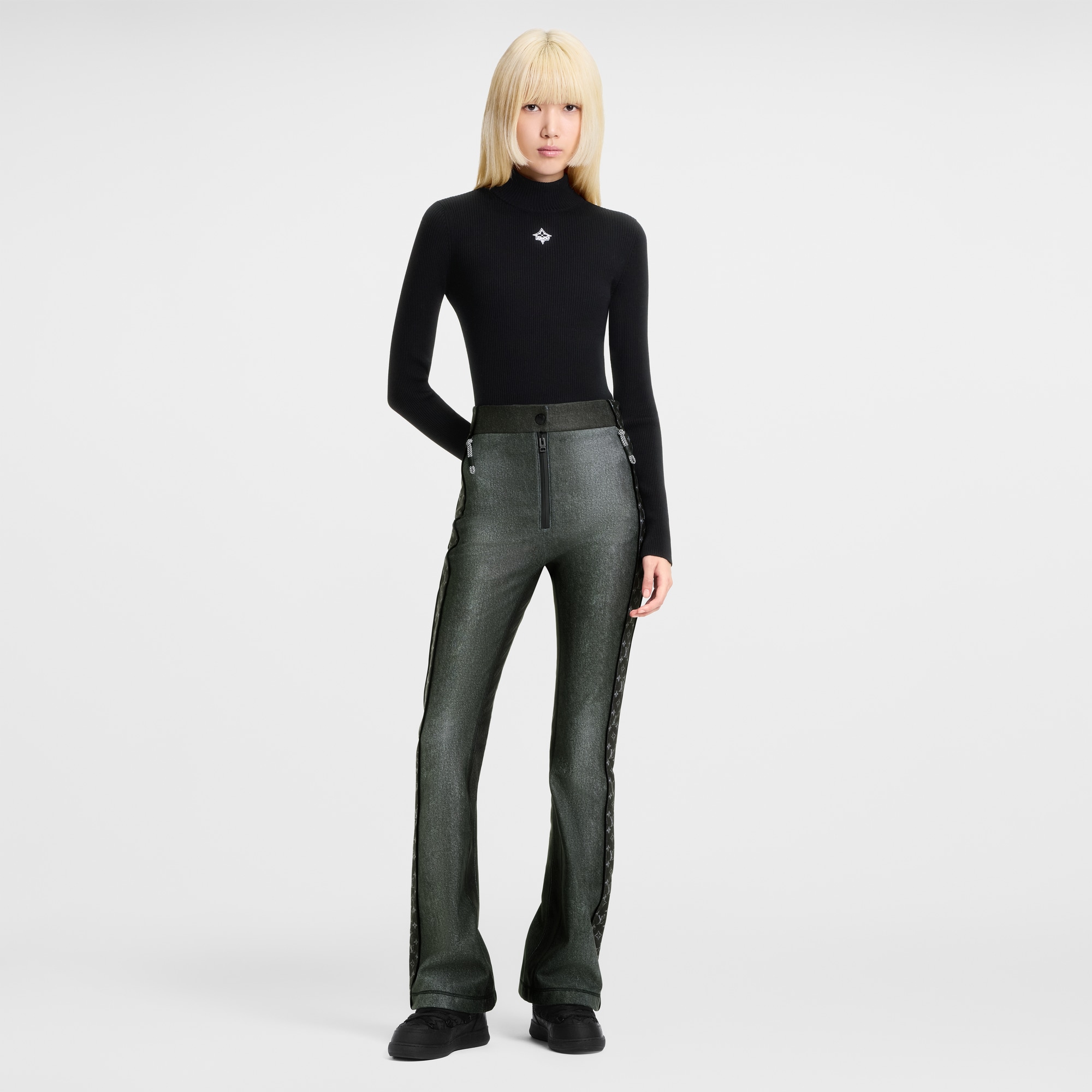 Long-Sleeved Rib-Knit Top  in Women