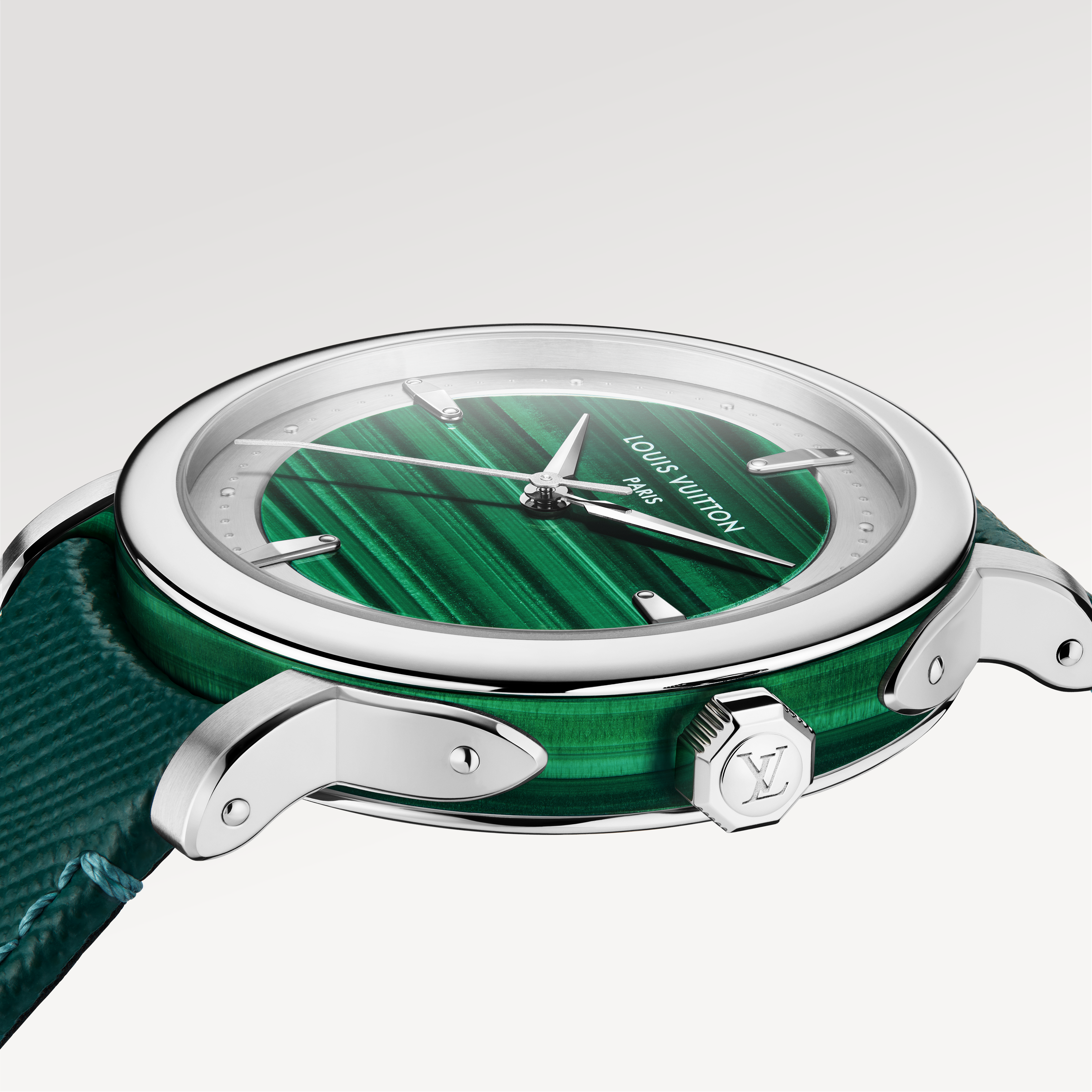 Louis Vuitton Escale, Automatic, 40mm, Platinum and malachite  in Watches