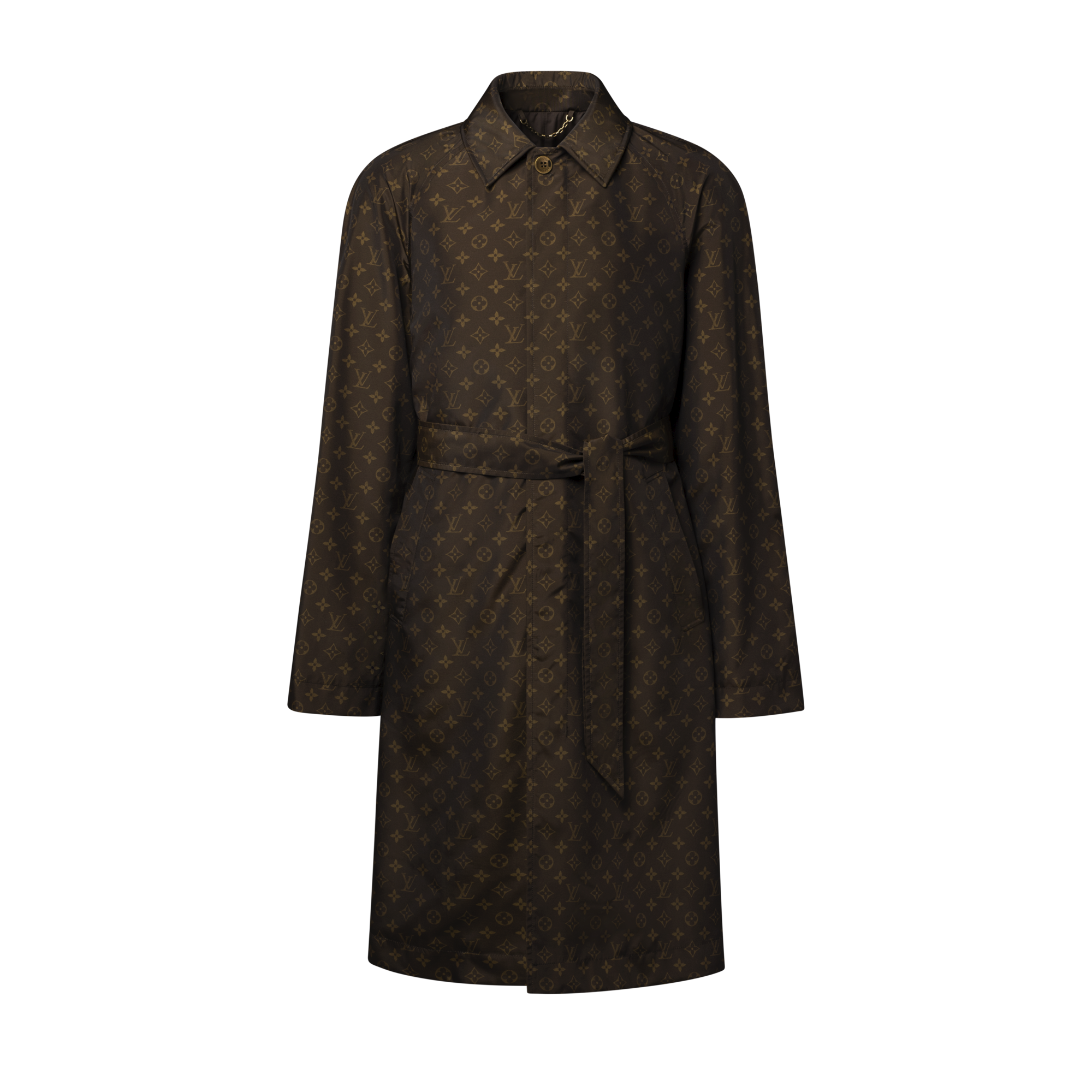 louis vuitton leather trench coat