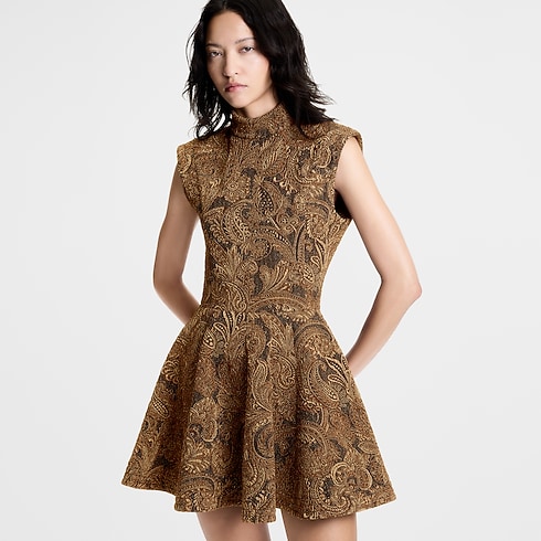 Lurex Jacquard A-Line Dress in Women's Ready-to-Wear Dresses collections by Louis Vuitton (Product zoom)