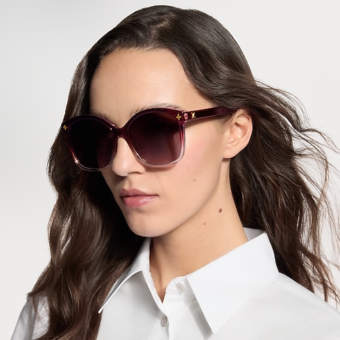 LV Aura Cat Eye Sunglasses cropped worn view
