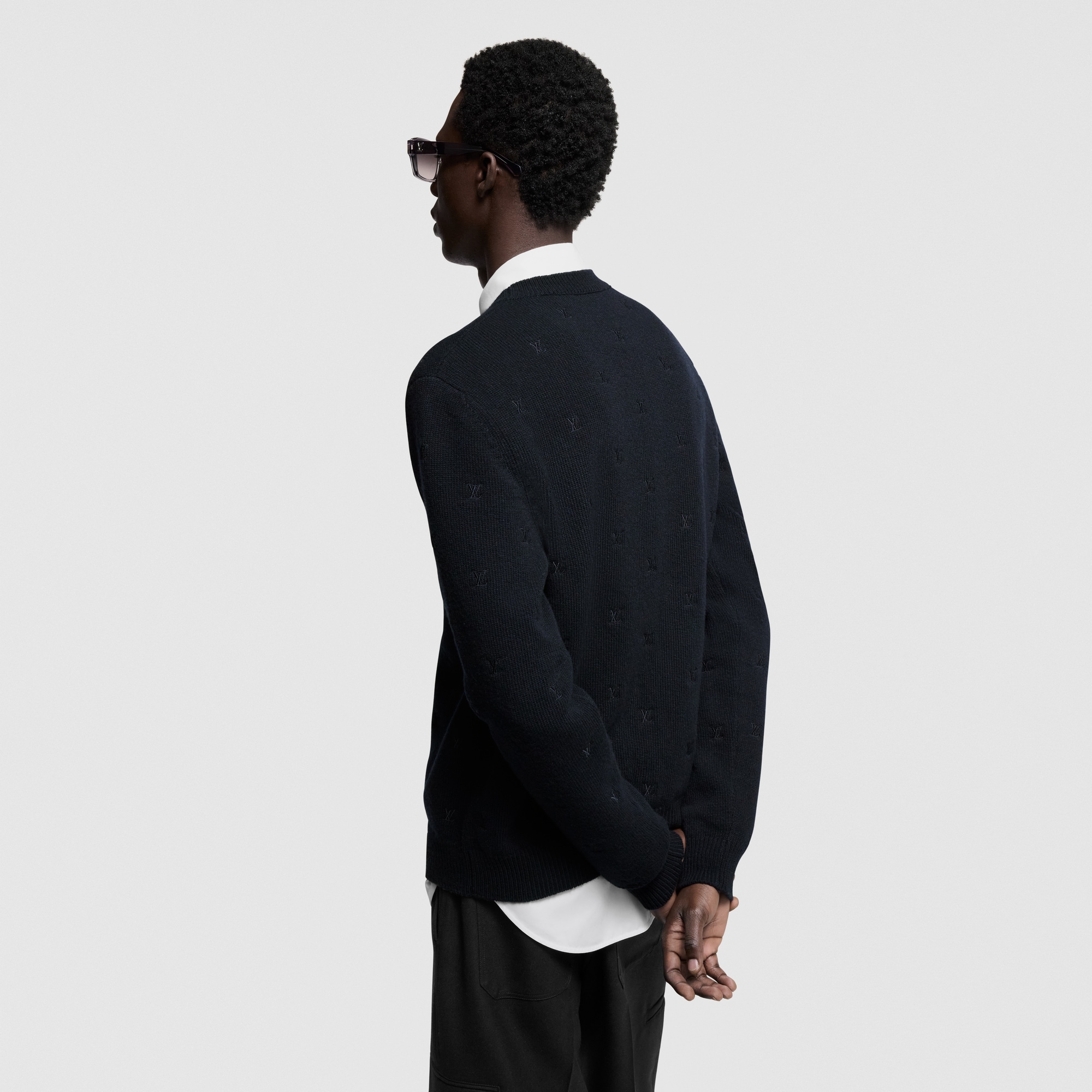 LV Blason All Over Embroidered Crewneck  in Men