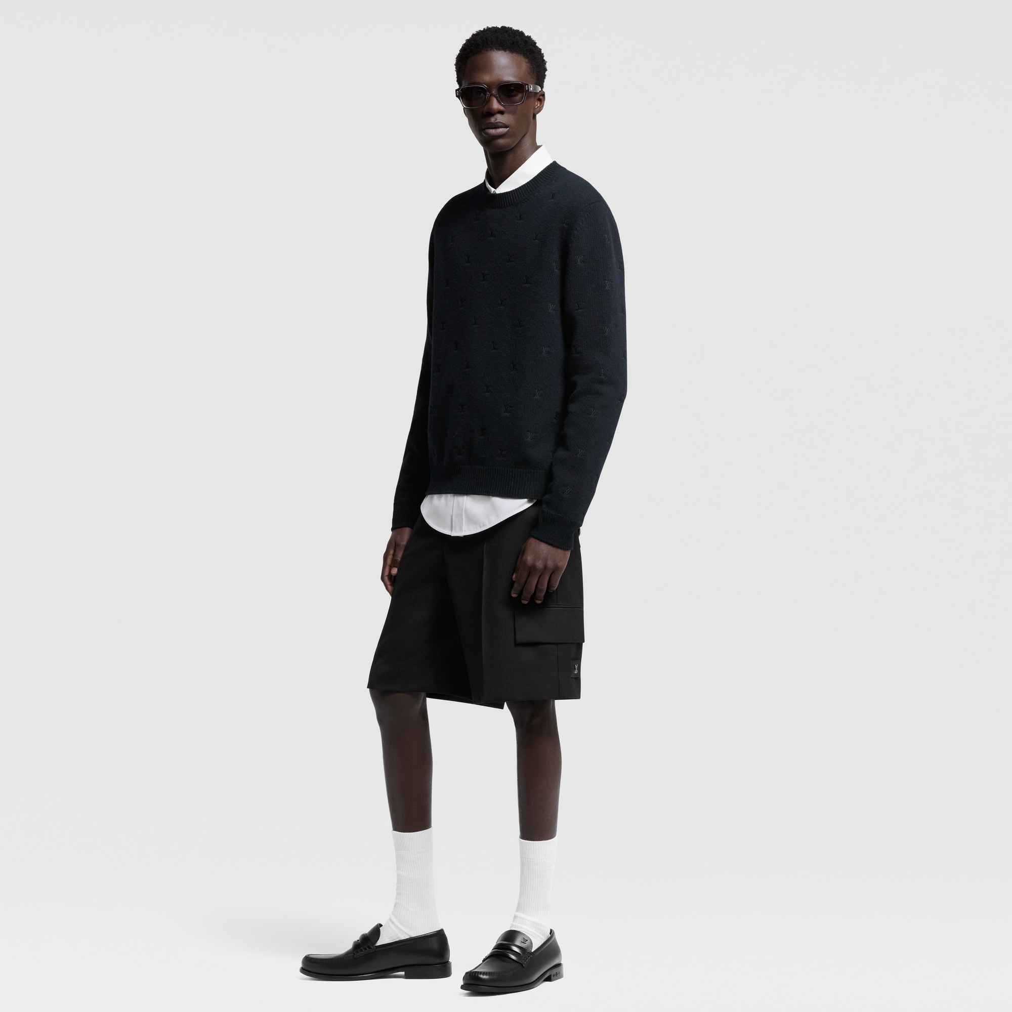 LV Blason All Over Embroidered Crewneck  in Men