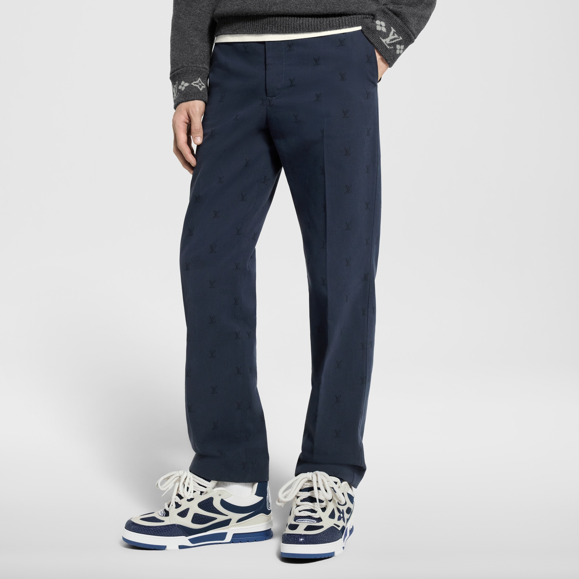 LV Blason Cotton Chino Pants  in Men
