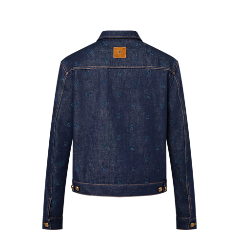 LV Blason Embroidered Denim Blouson in Men's Ready-to-Wear Outerwear and Coats collections by Louis Vuitton (Product zoom)