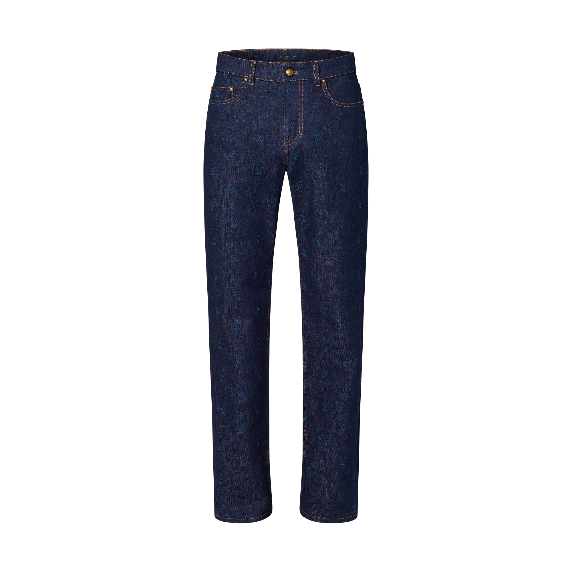 LV Blason Embroidered Denim Pants  in Men