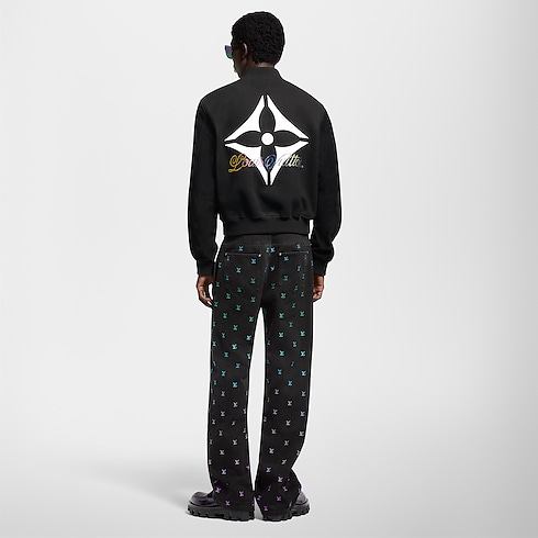 LV Blason Gradient Embroidered Denim Skate Pants in Men's Ready-to-Wear Denim collections by Louis Vuitton (Product zoom)