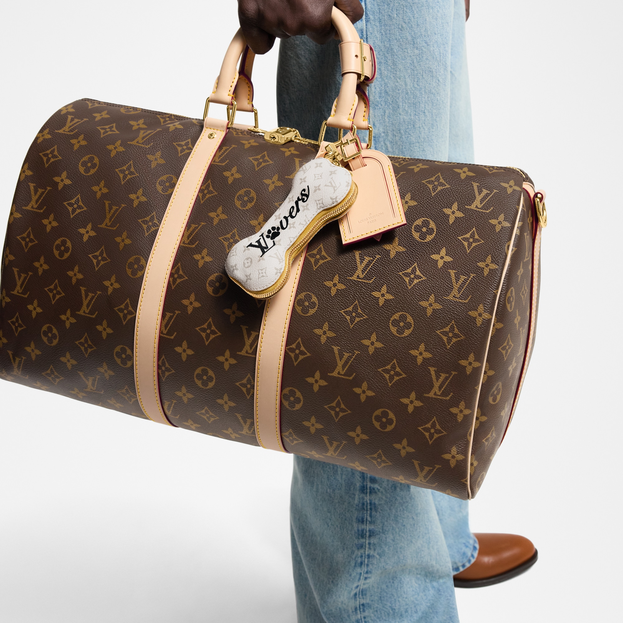 LV Bone Key Holder and Bag Charm . in Men