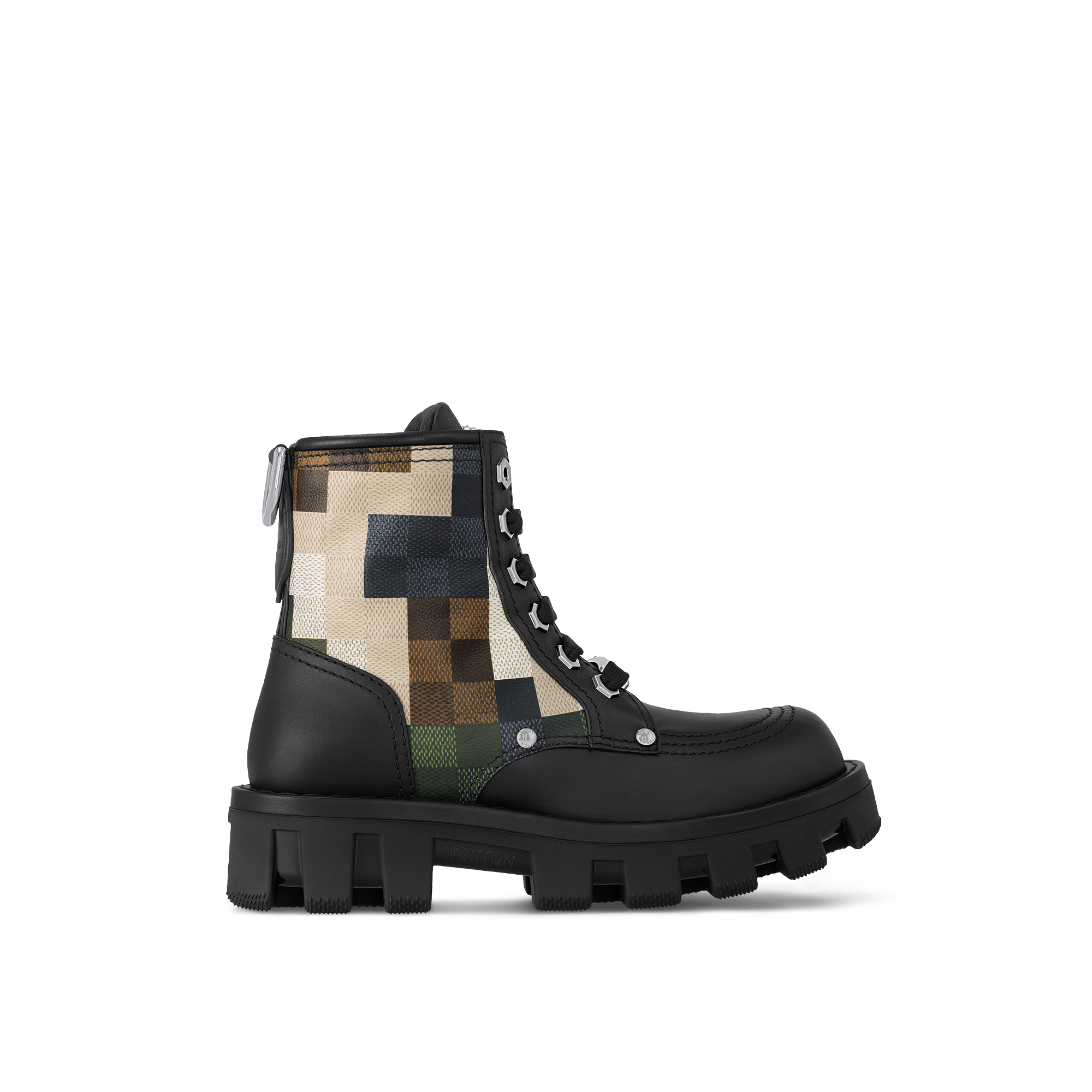 LV Checker Combat Boot  in Men