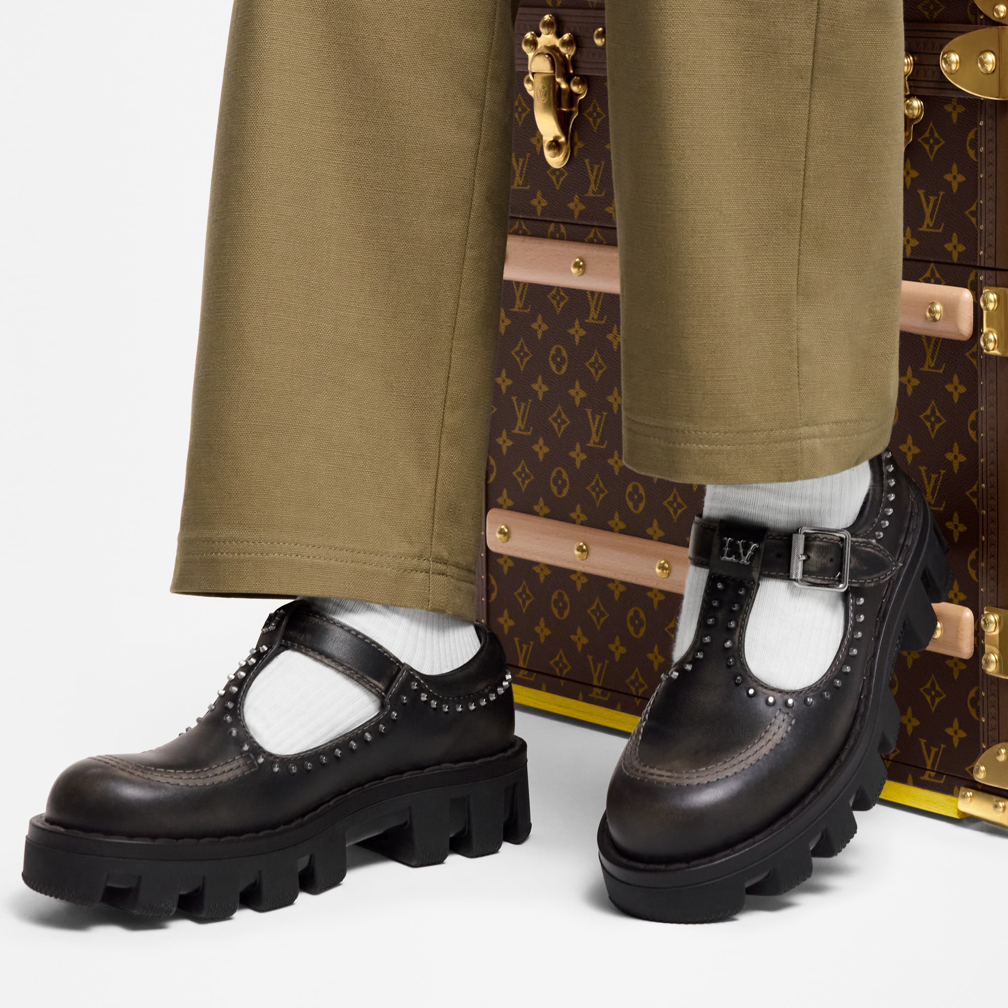 LV Checker Mary Jane  in Men