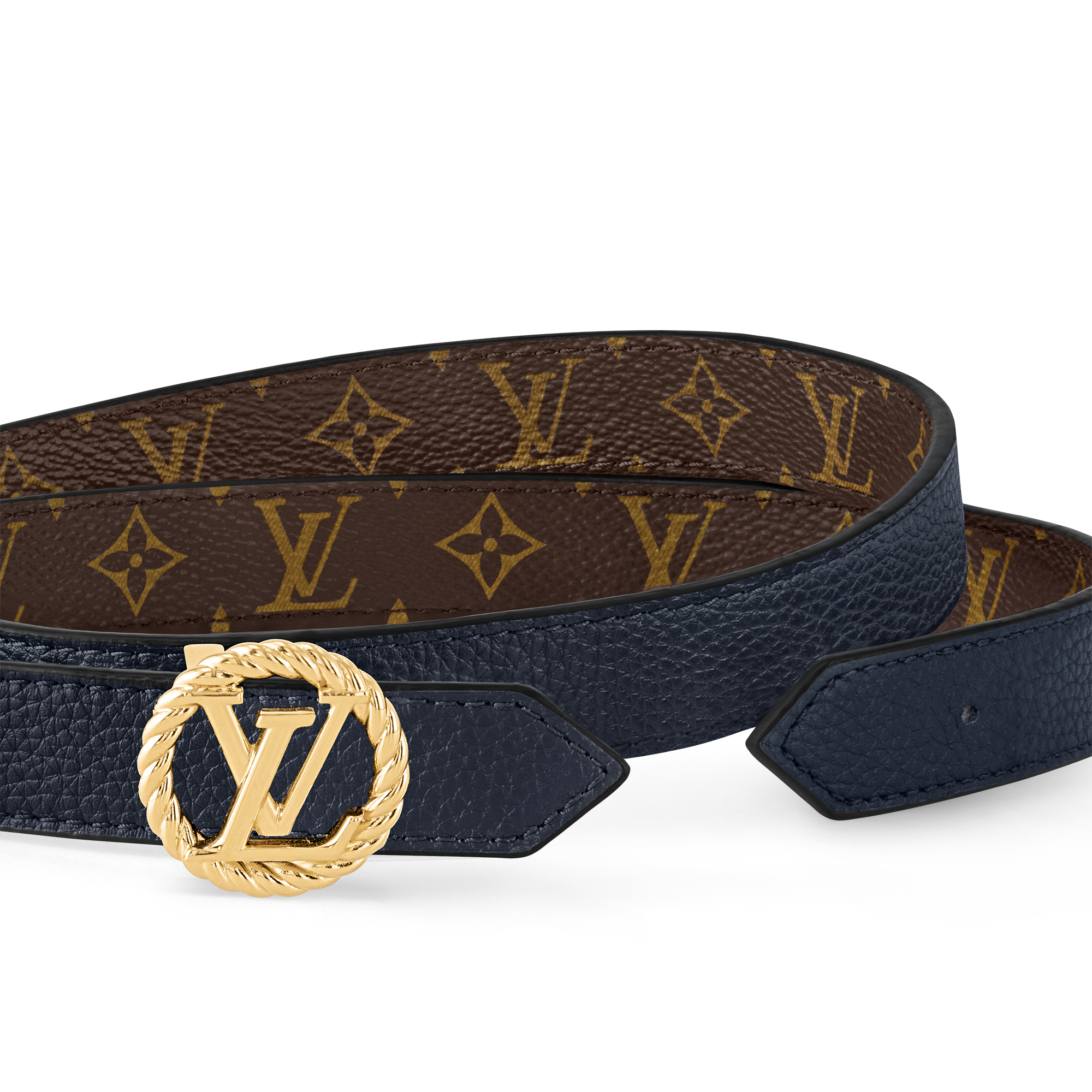 LV Circle Nautical 20mm Reversible Belt Monogram in Women