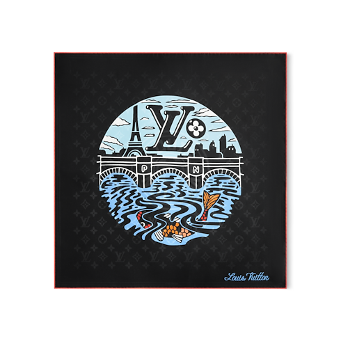 LV City Stamp Bandana . in Men's Accessories Silk and Bandanas collections by Louis Vuitton (Product zoom)