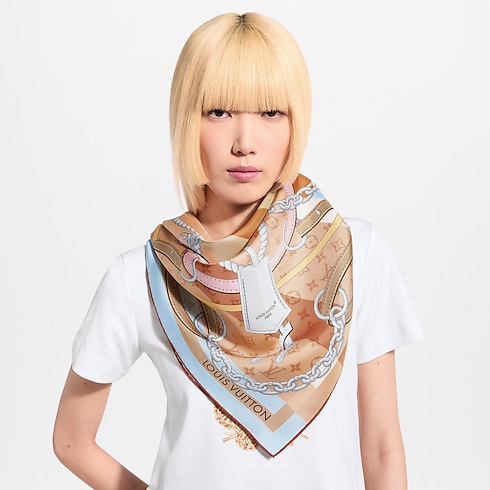LV Classic Strap Square 90 . in Women's Accessories Silk Squares and Bandeaus collections by Louis Vuitton (Product zoom)