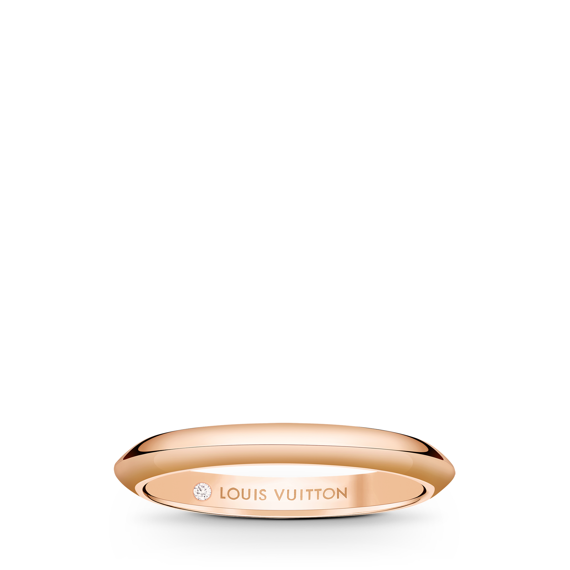LV Diamonds 2.5mm Wedding Band, Pink Gold  in Jewellery