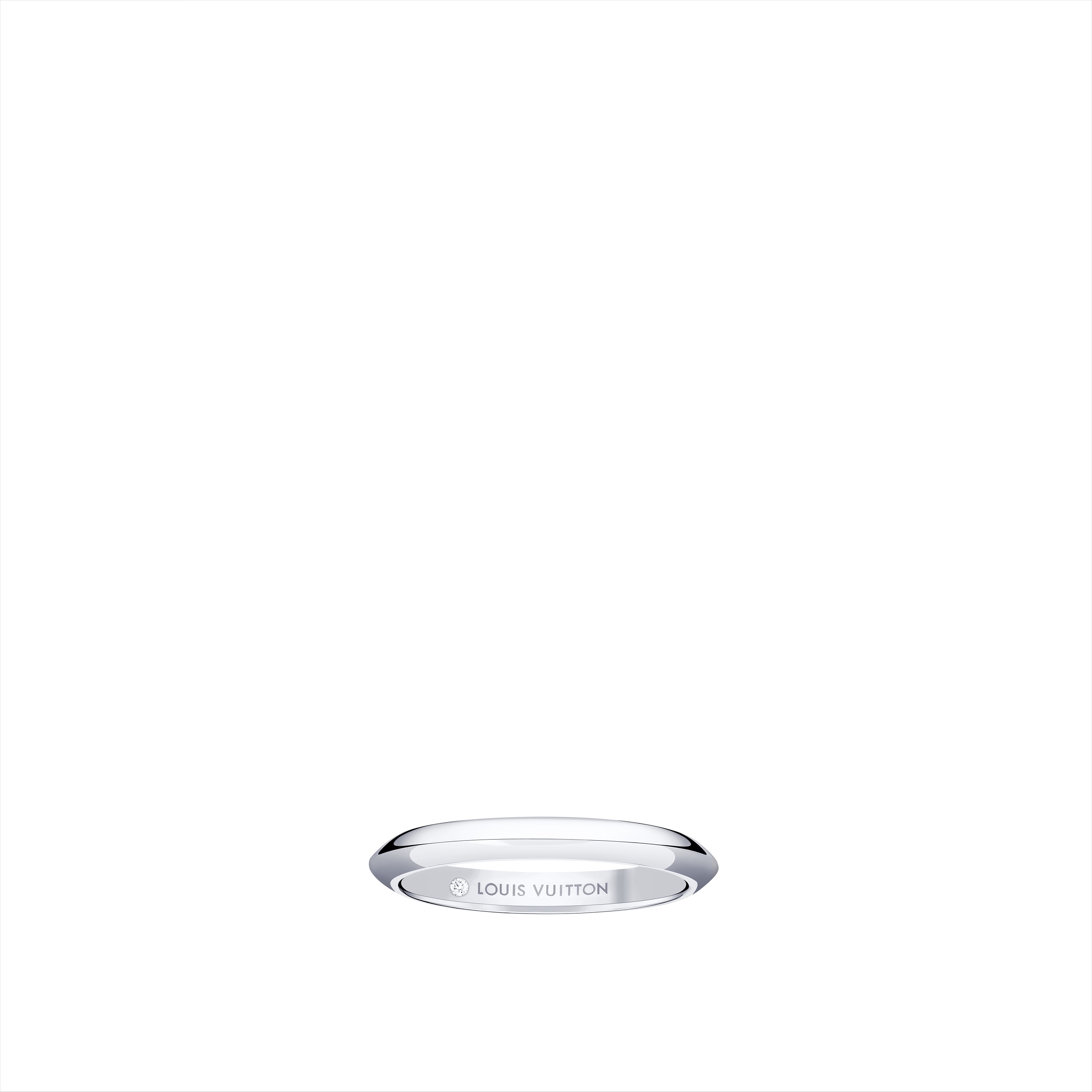 LV Diamonds 2.5mm Wedding Band, Platinum  in Jewellery