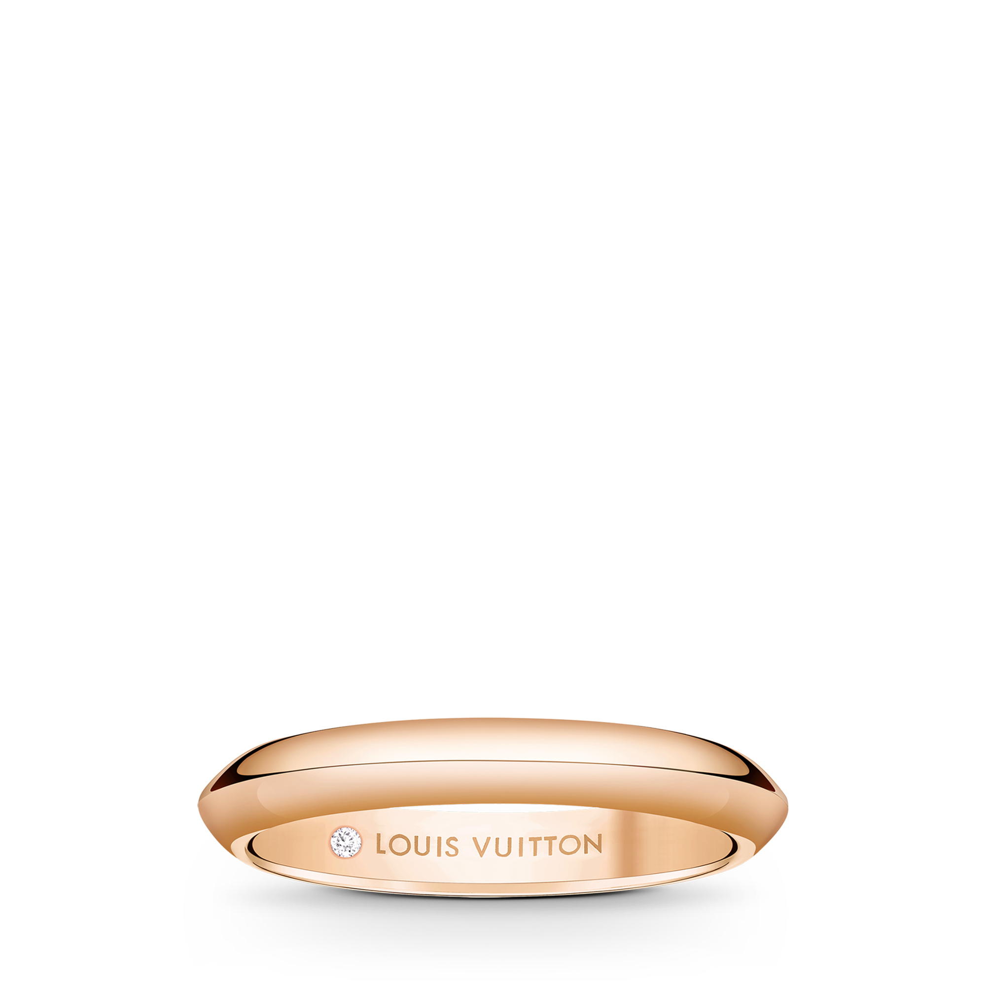 LV Diamonds 3mm Wedding Band, Pink Gold  in Jewellery