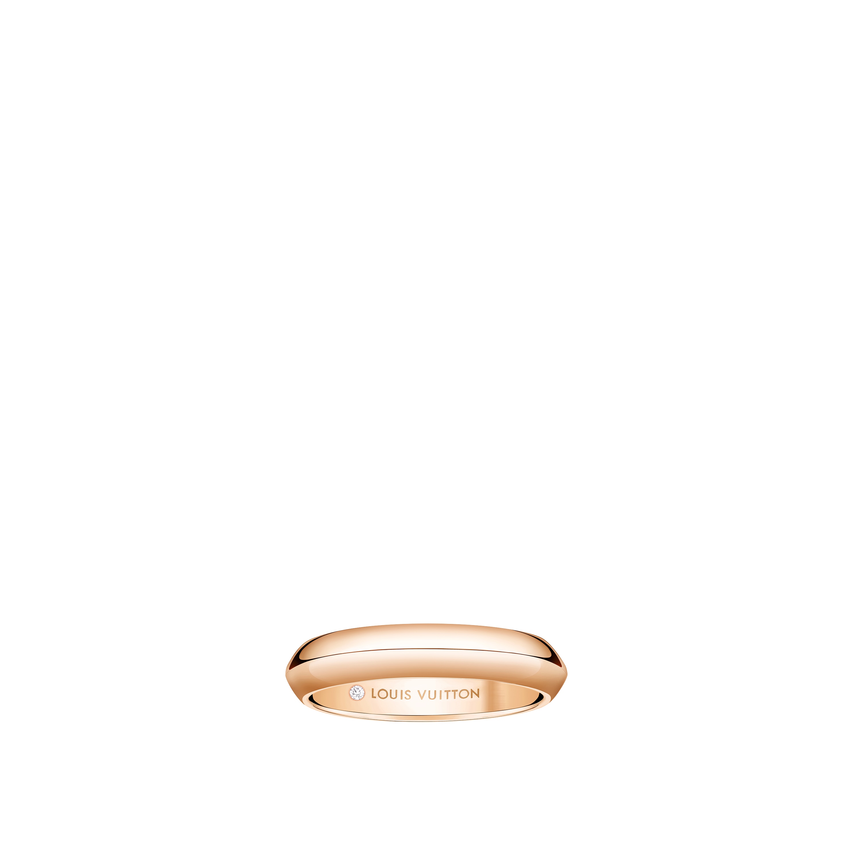 LV Diamonds 4mm Wedding Band, Pink Gold  in Jewellery