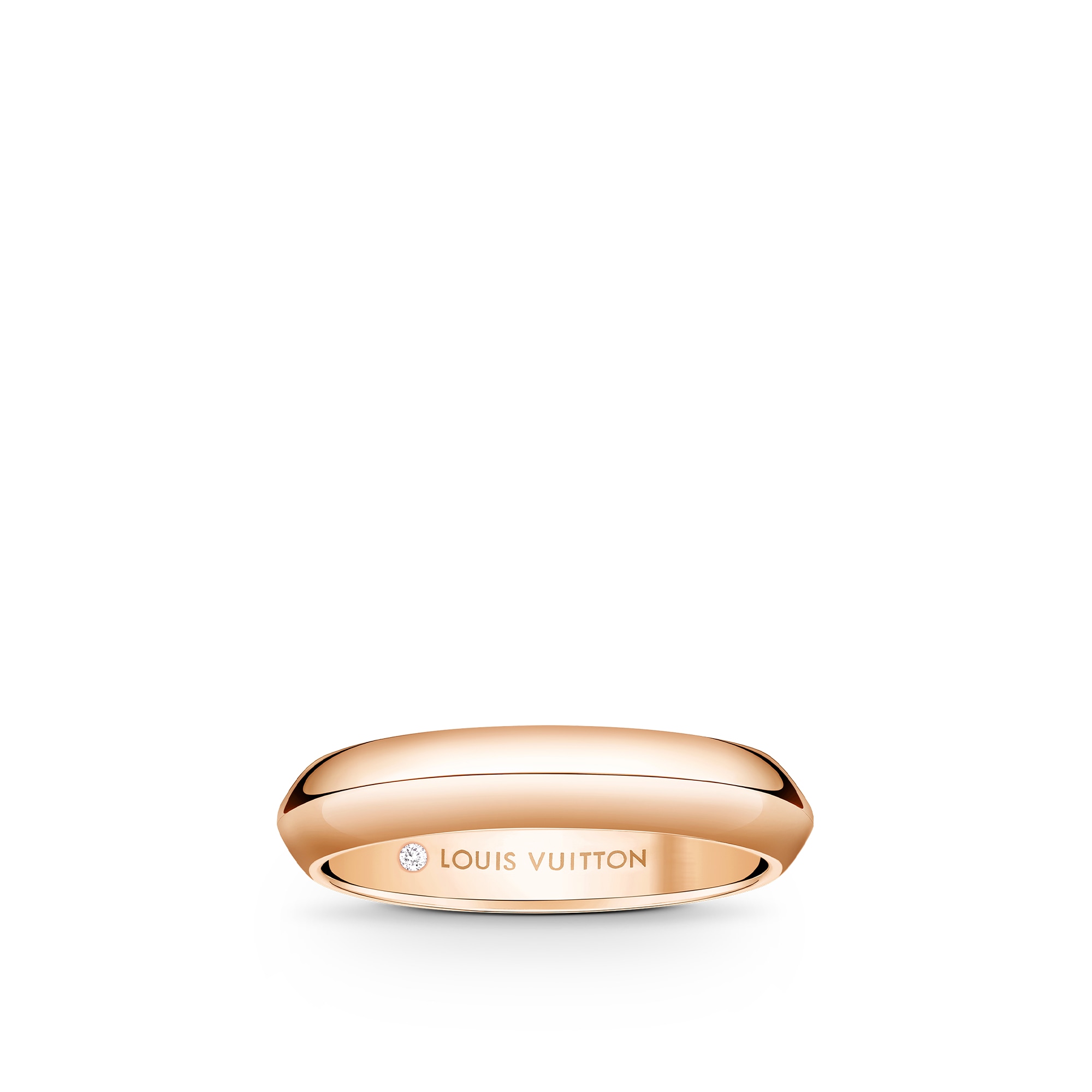 LV Diamonds 4mm Wedding Band, Pink Gold  in Jewellery