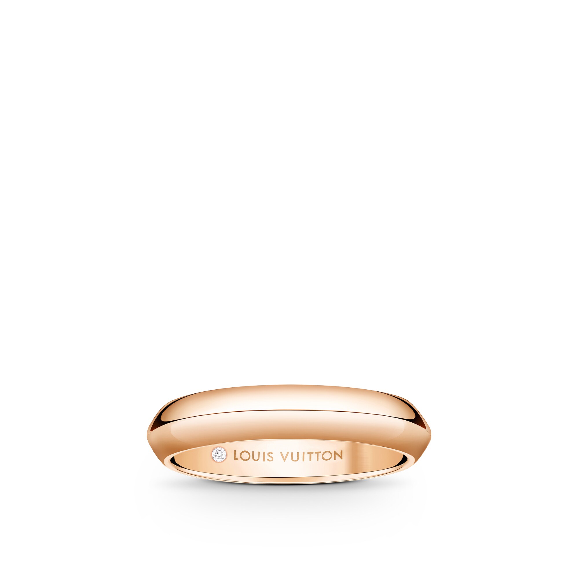 LV Diamonds 4mm Wedding Band, Pink Gold  in Jewellery