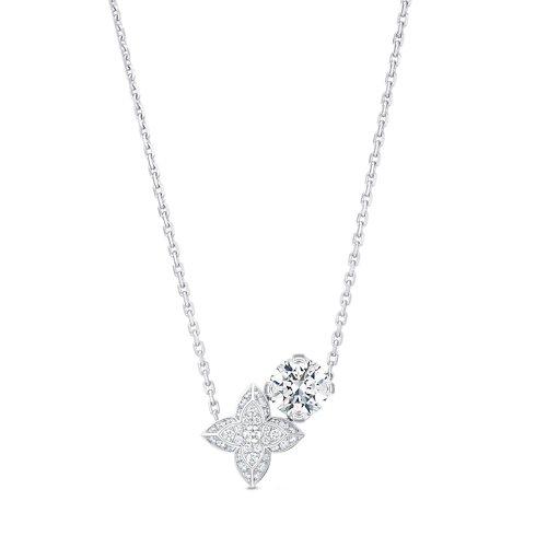LV Diamonds Double Pendant, Round Brilliant cut in Jewellery's Categories Necklaces and Pendants collections by Louis Vuitton (Product zoom)