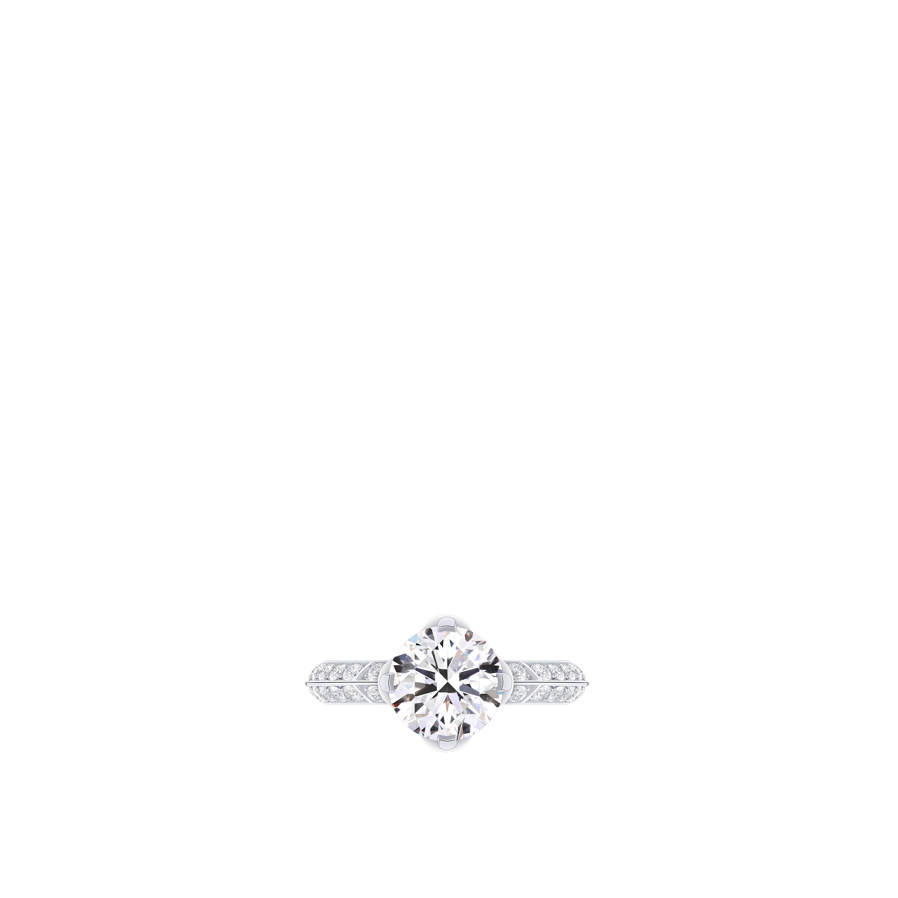 LV Diamonds Pavé Solitaire, Round Brilliant cut  in Jewellery