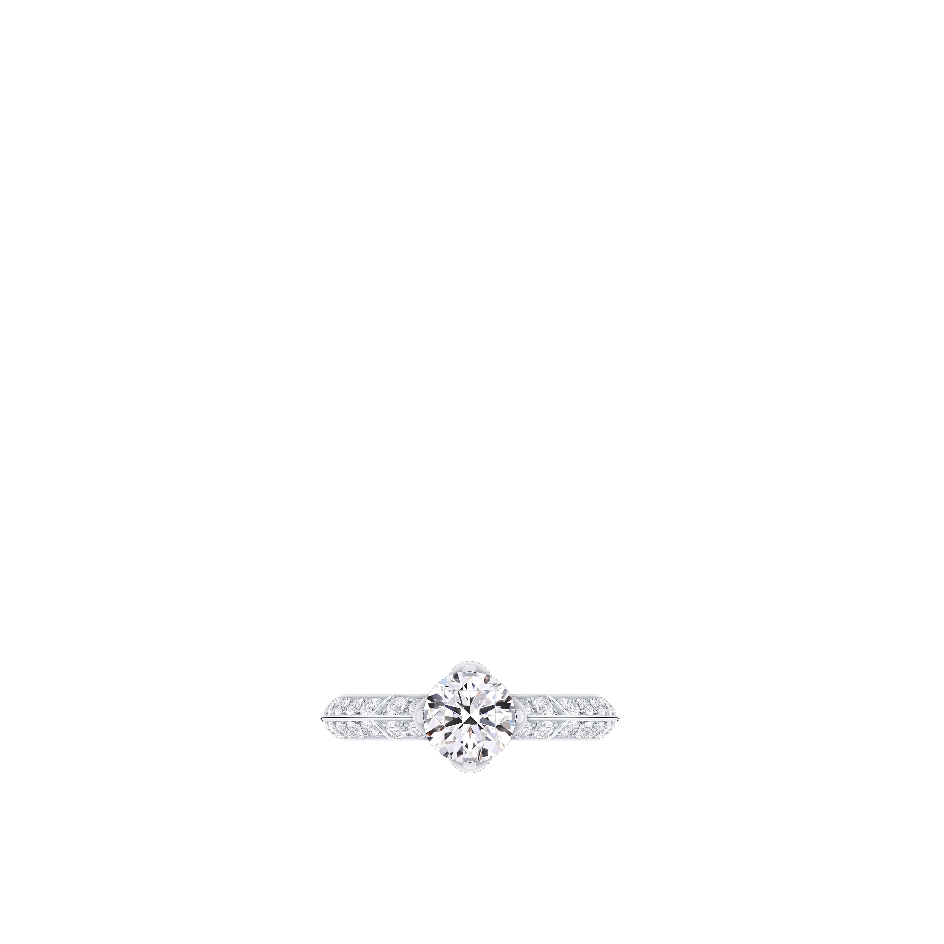 LV Diamonds Pavé Solitaire, Round Brilliant cut  in Jewellery