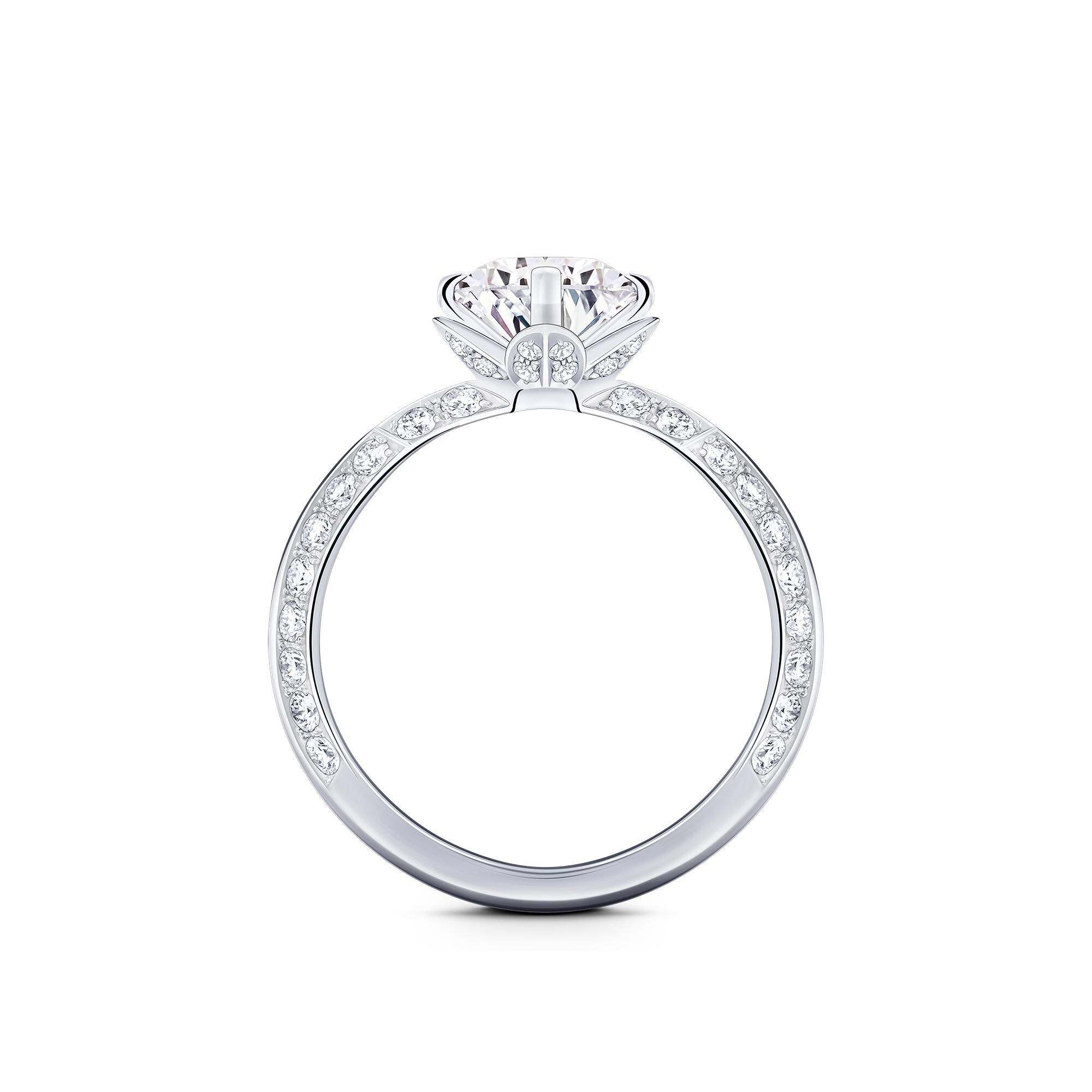 LV Diamonds Pavé Solitaire, Round Brilliant cut  in Jewellery
