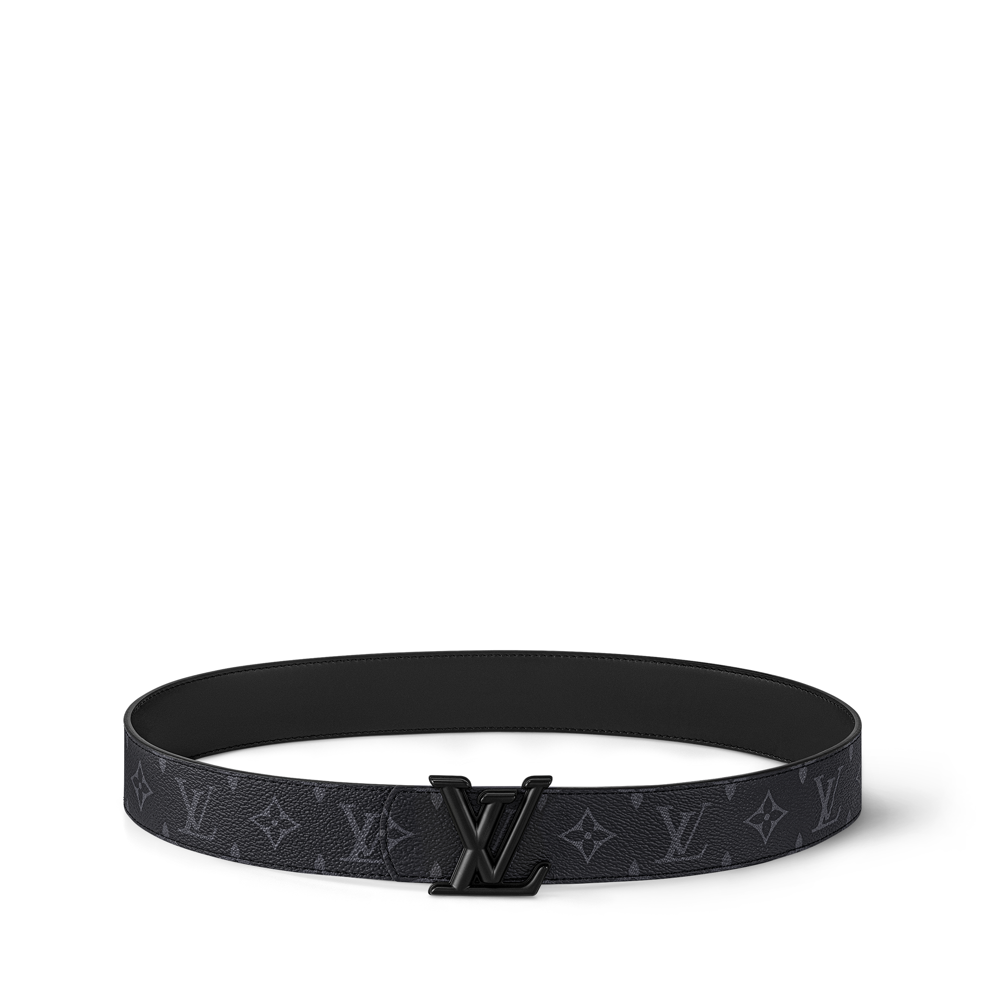 LV Dimension 40mm Reversible Belt Monogram Eclipse in Men