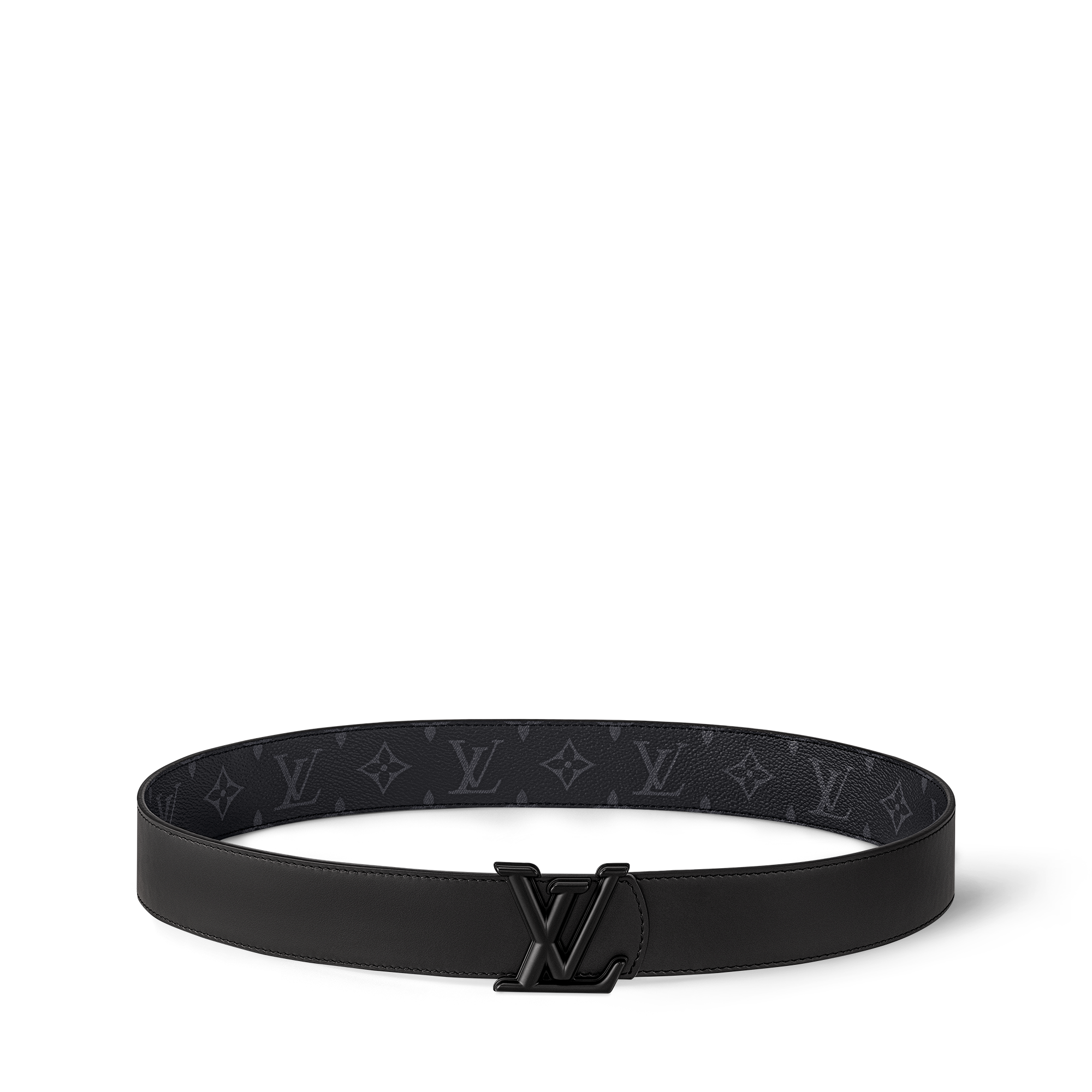 LV Dimension 40mm Reversible Belt Monogram Eclipse in Men