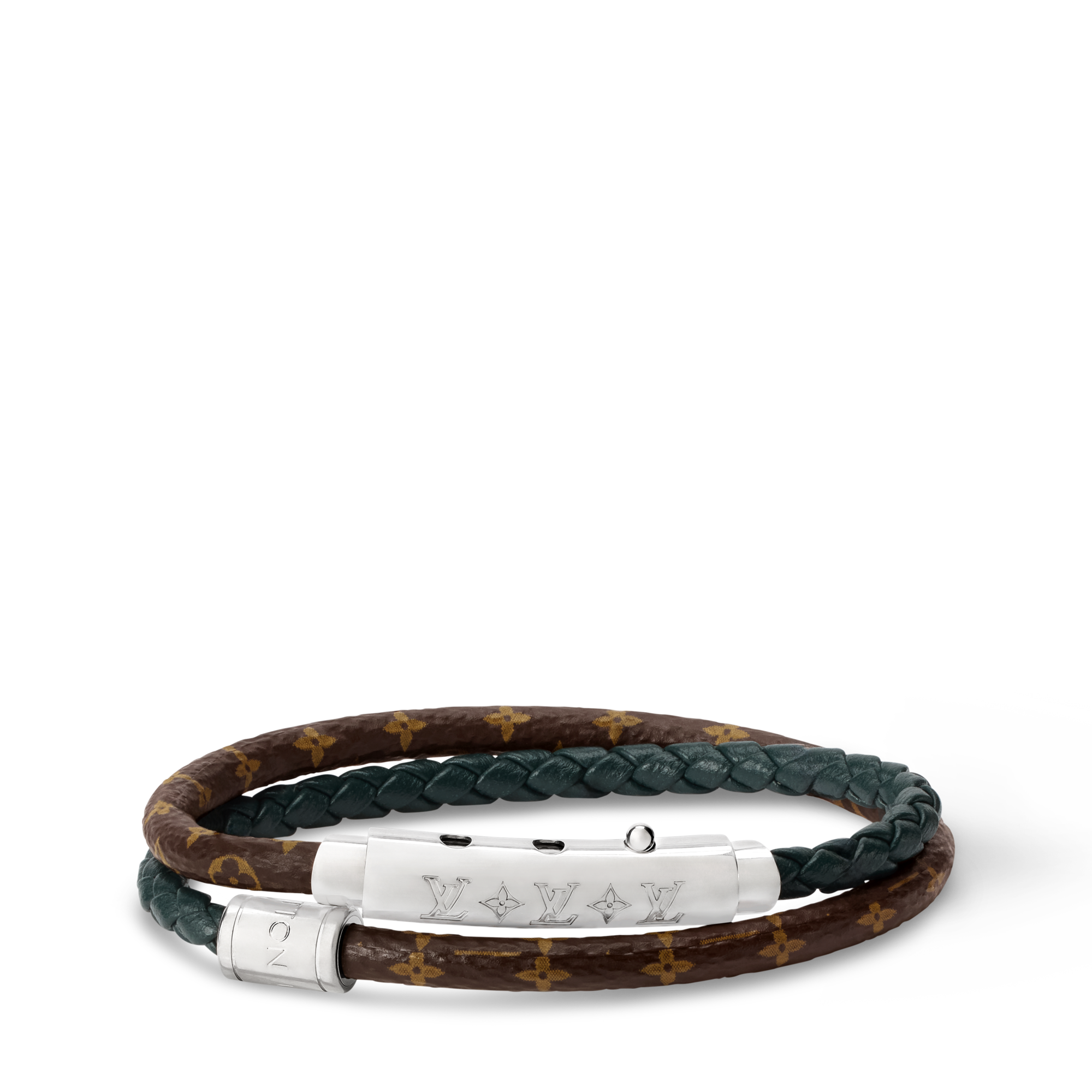 LV Double Spin Monogram Heritage Bracelet  in Men