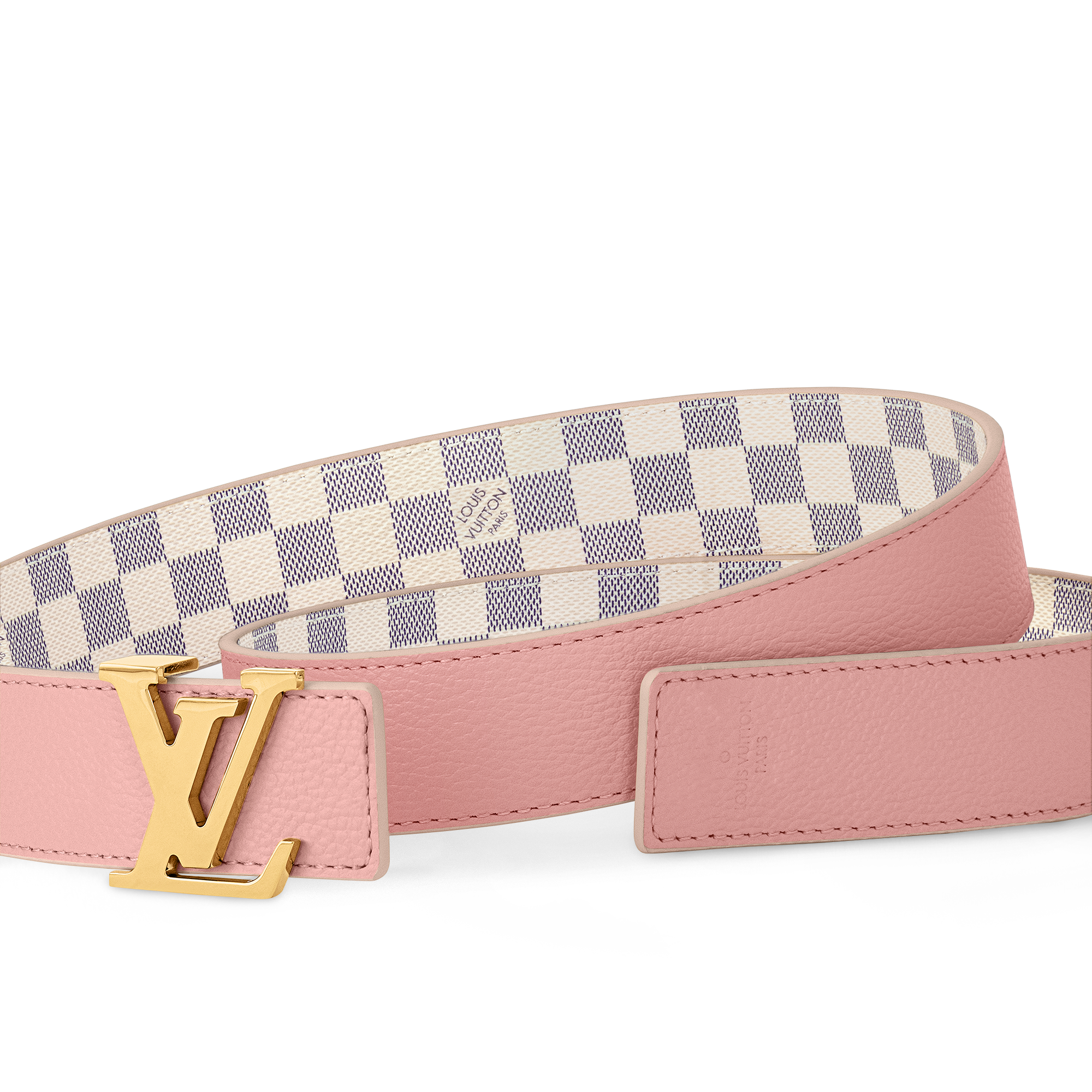 LV Initiales 30mm Reversible Belt Damier Azur Canvas in Women