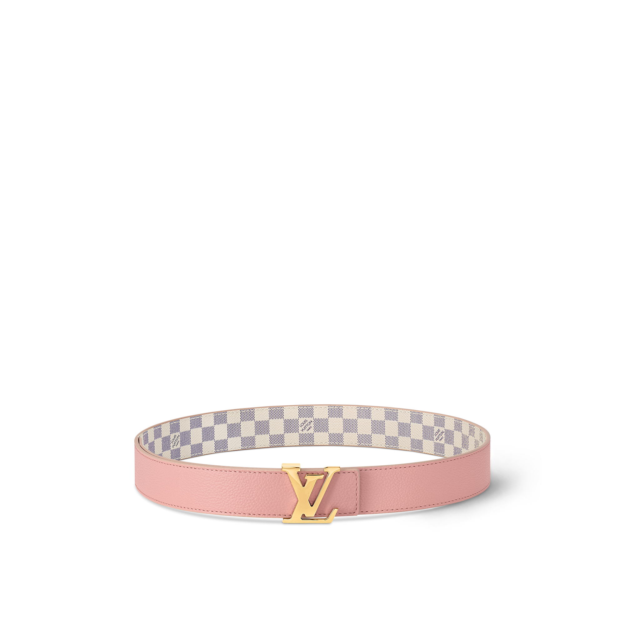 LV Initiales 30mm Reversible Belt Damier Azur Canvas in Women
