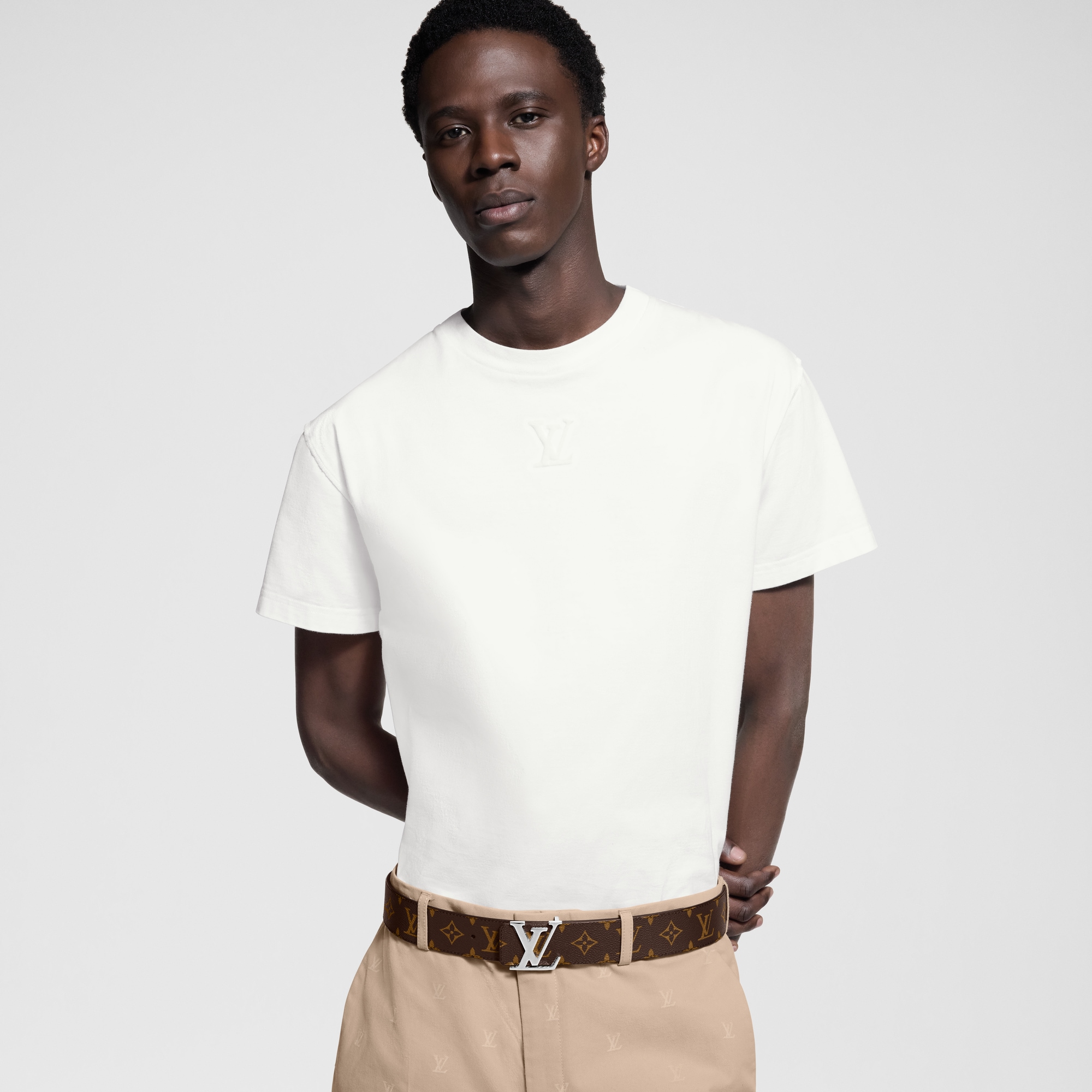 LV Initiales 40MM Reversible Monogram Macassar in Men