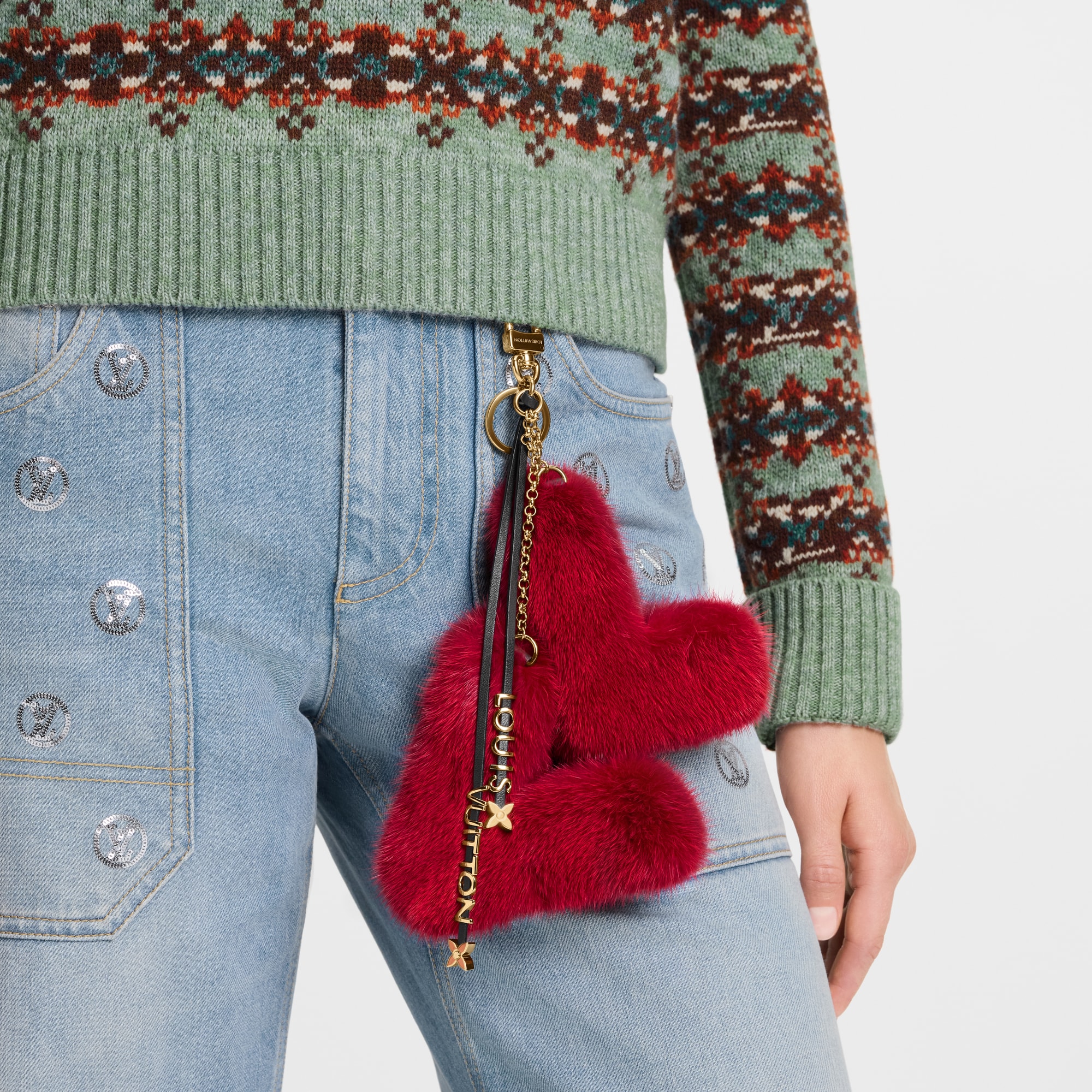 LV Initials Key Holder And Bag Charm . in Women