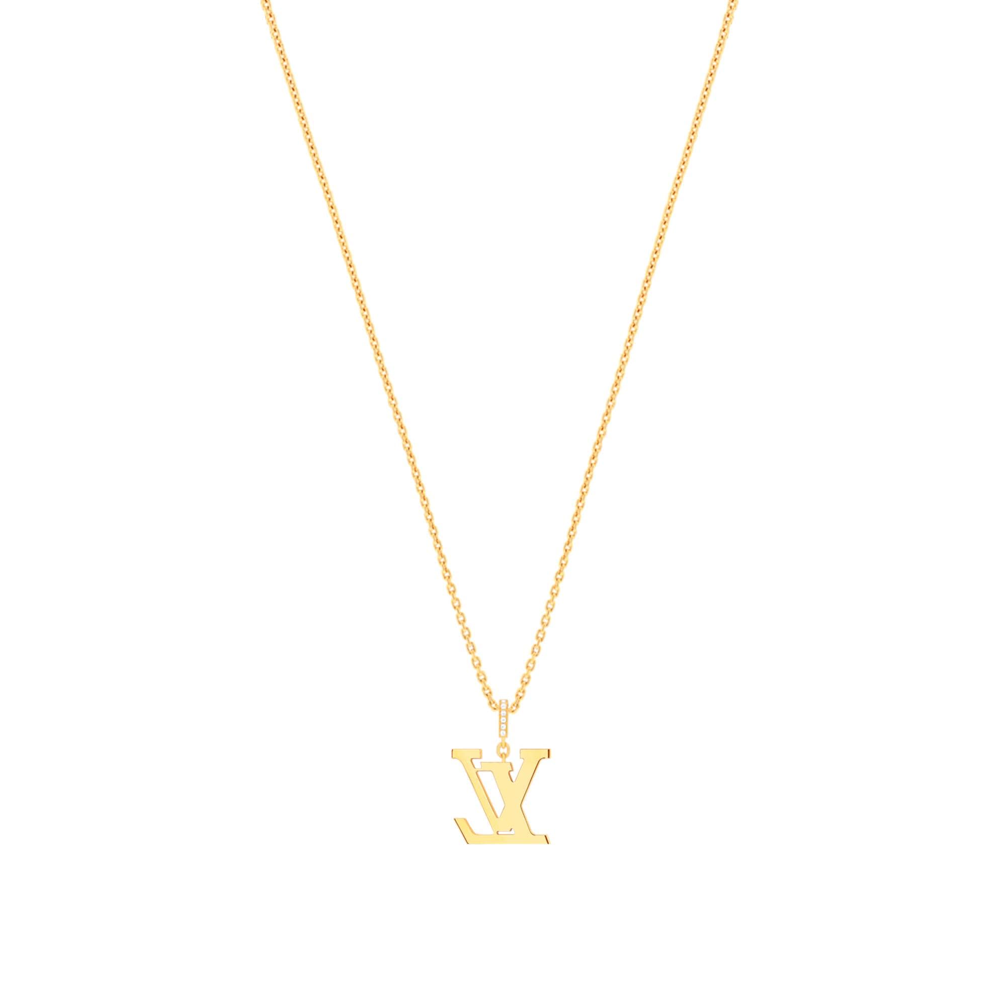 LV Medium Pendant, Yellow Gold And Diamonds  in Jewellery