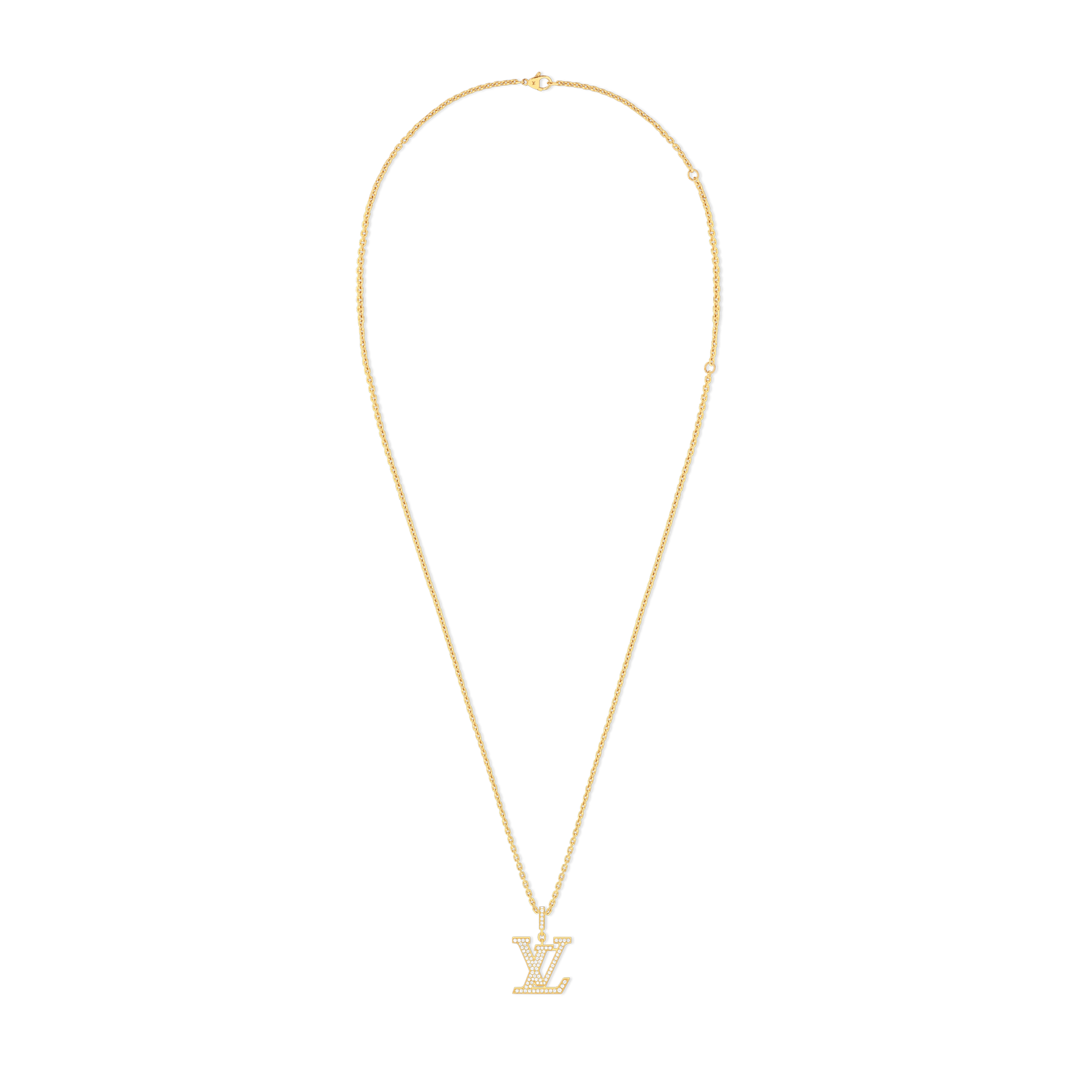 LV Medium Pendant, Yellow Gold And Diamonds  in Jewellery