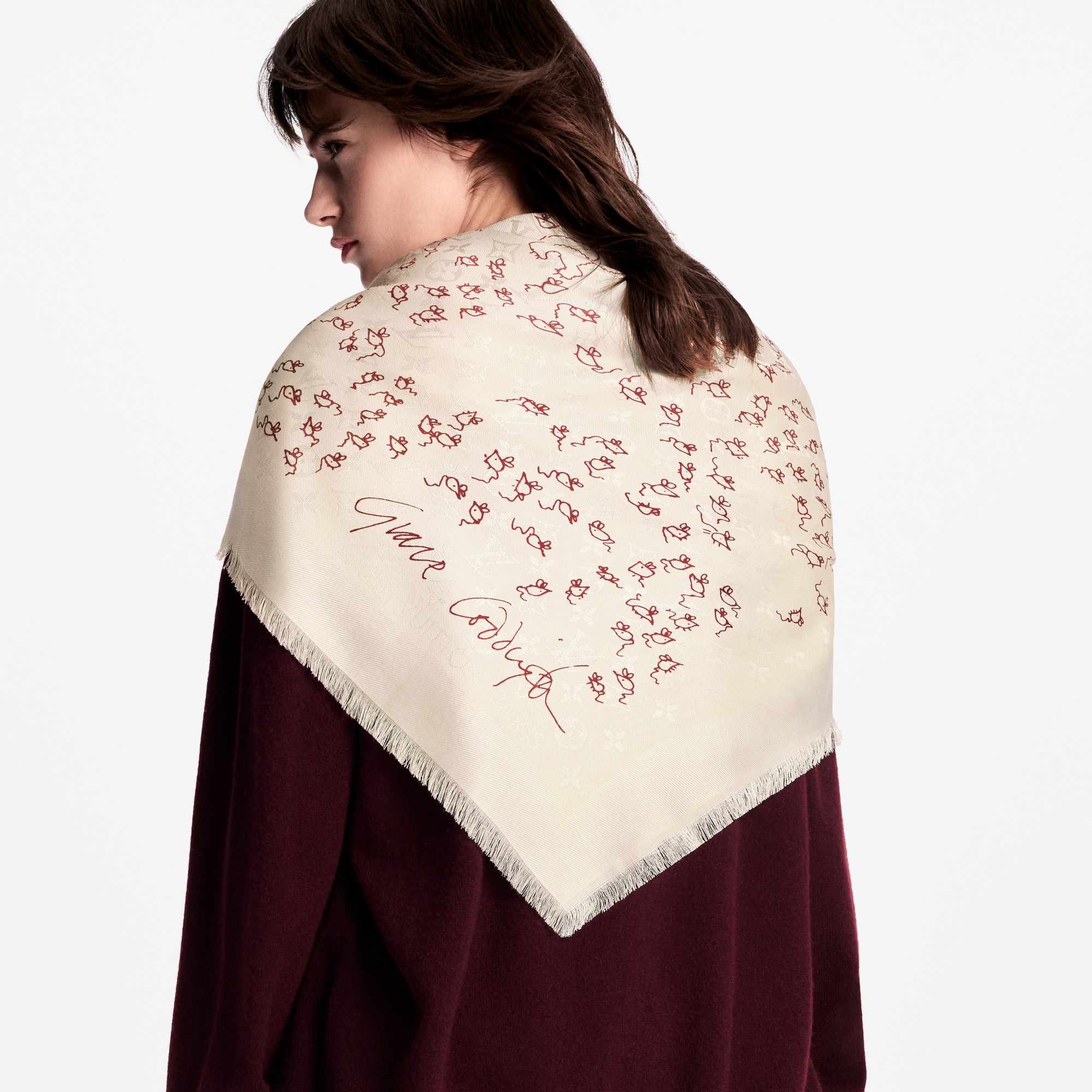 LV Mice Monogram Classique Shawl . in Women