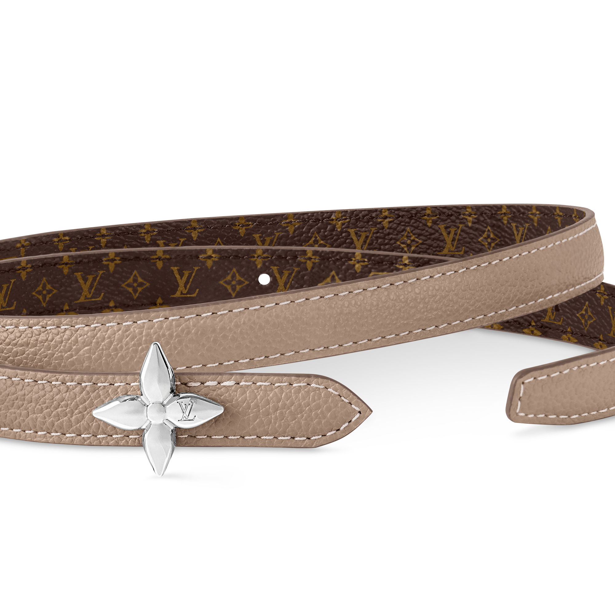 LV Mini Flowergram 15mm Reversible Belt  in Women