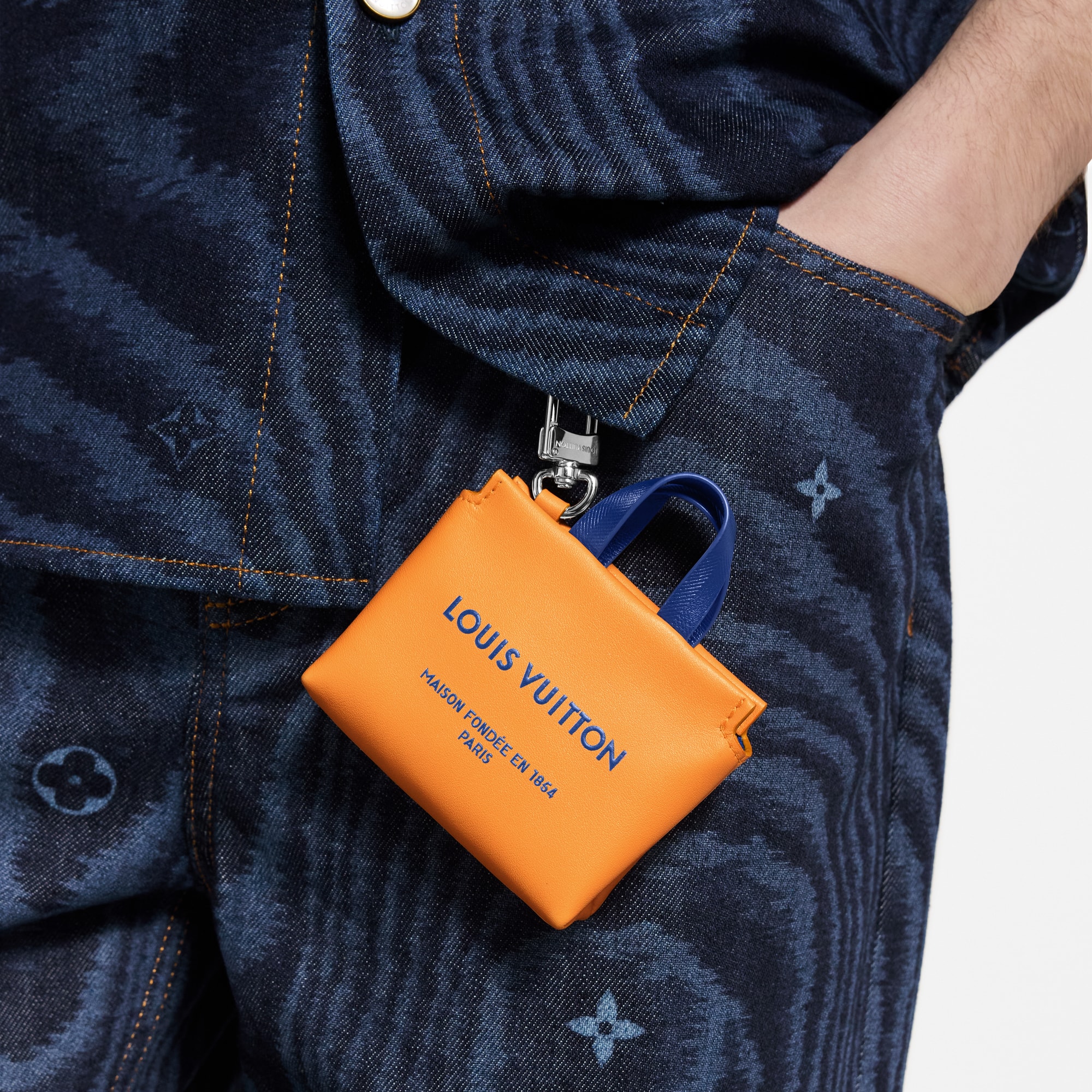 LV Mini Shopper Bag Charm . in Men