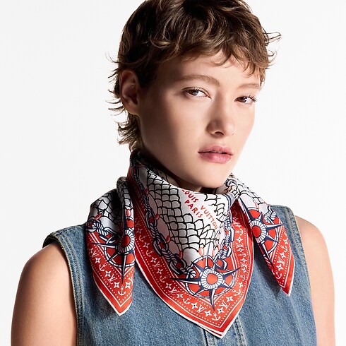 LV Ocean Treasure Map Square 70 . in Women's Accessories Silk Squares and Bandeaus collections by Louis Vuitton (Product zoom)